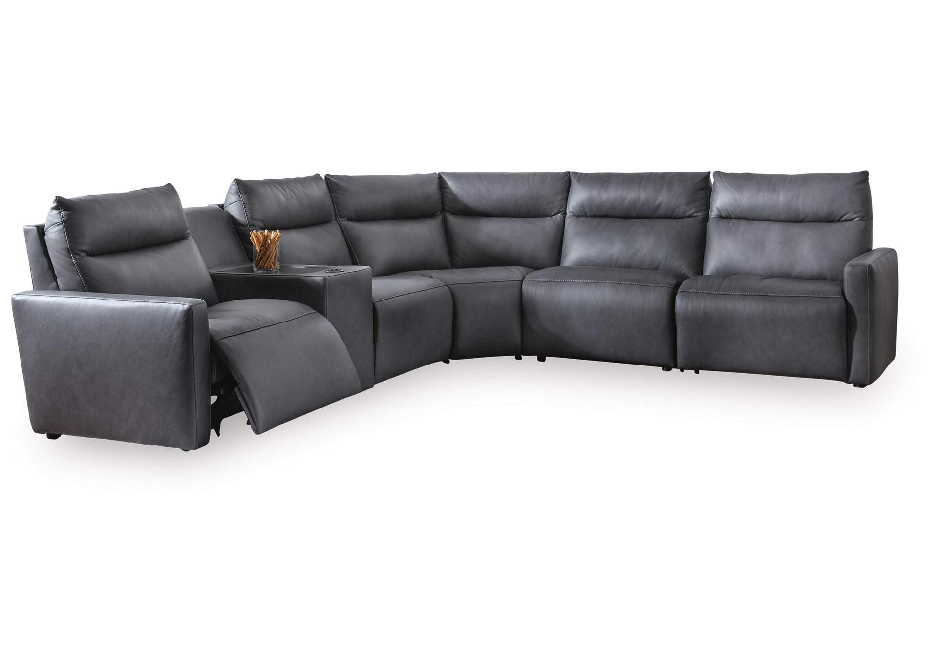 ModZ 6-Piece Power Reclining Sectional with Audio Console image 1