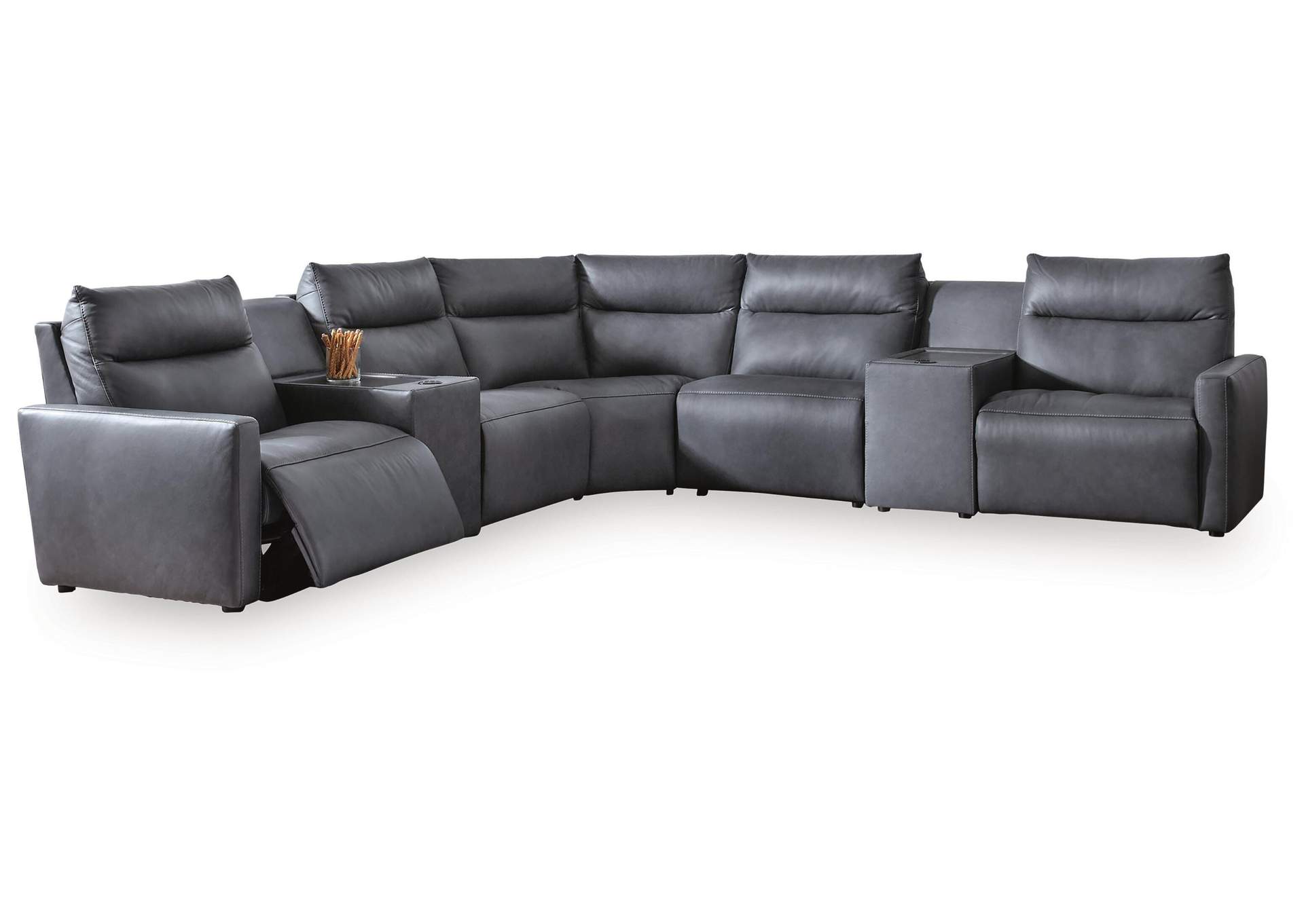 ModZ 7-Piece Power Reclining Sectional with Audio Consoles image 1
