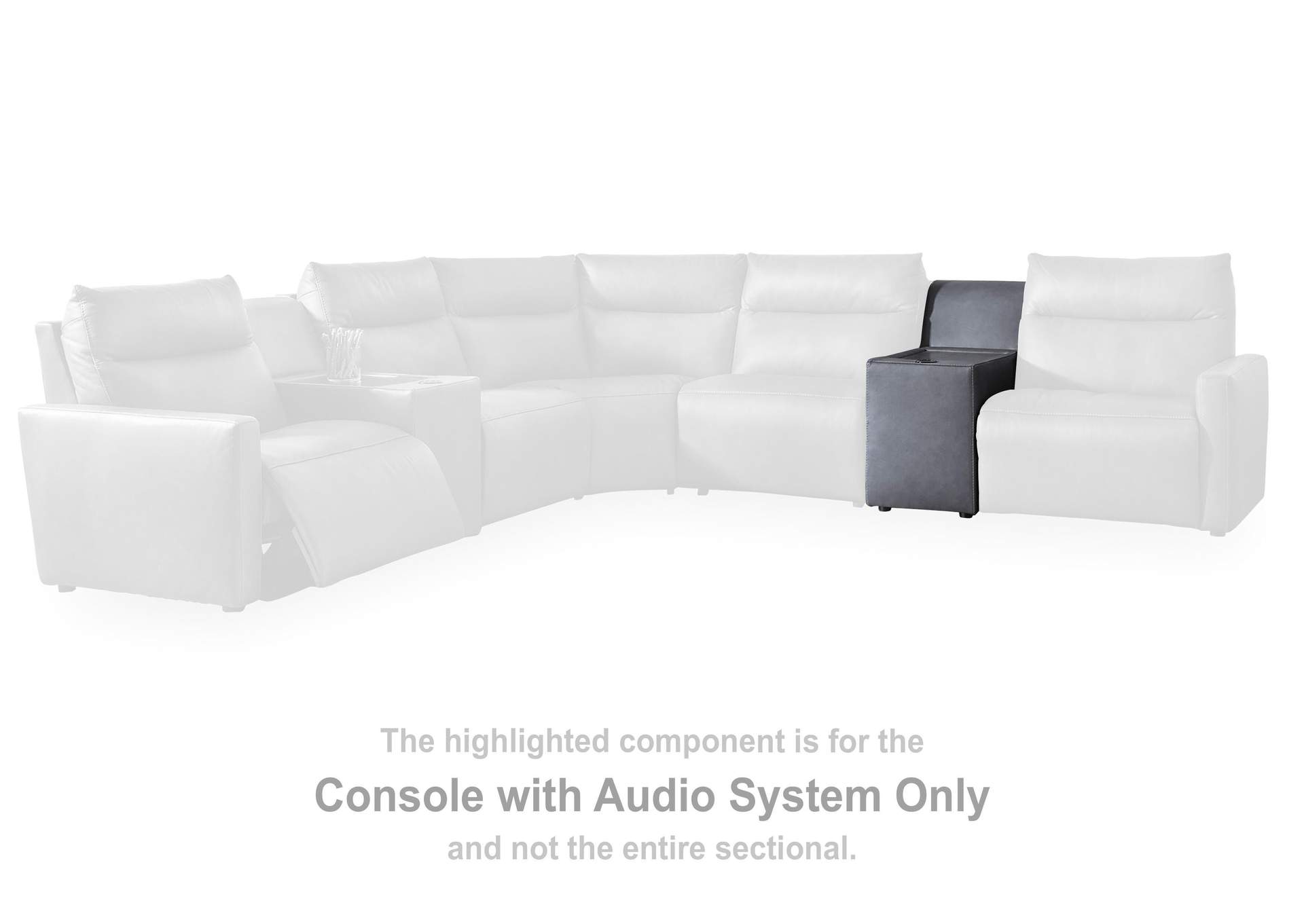 ModZ 6-Piece Power Reclining Sectional with Audio Console image 4
