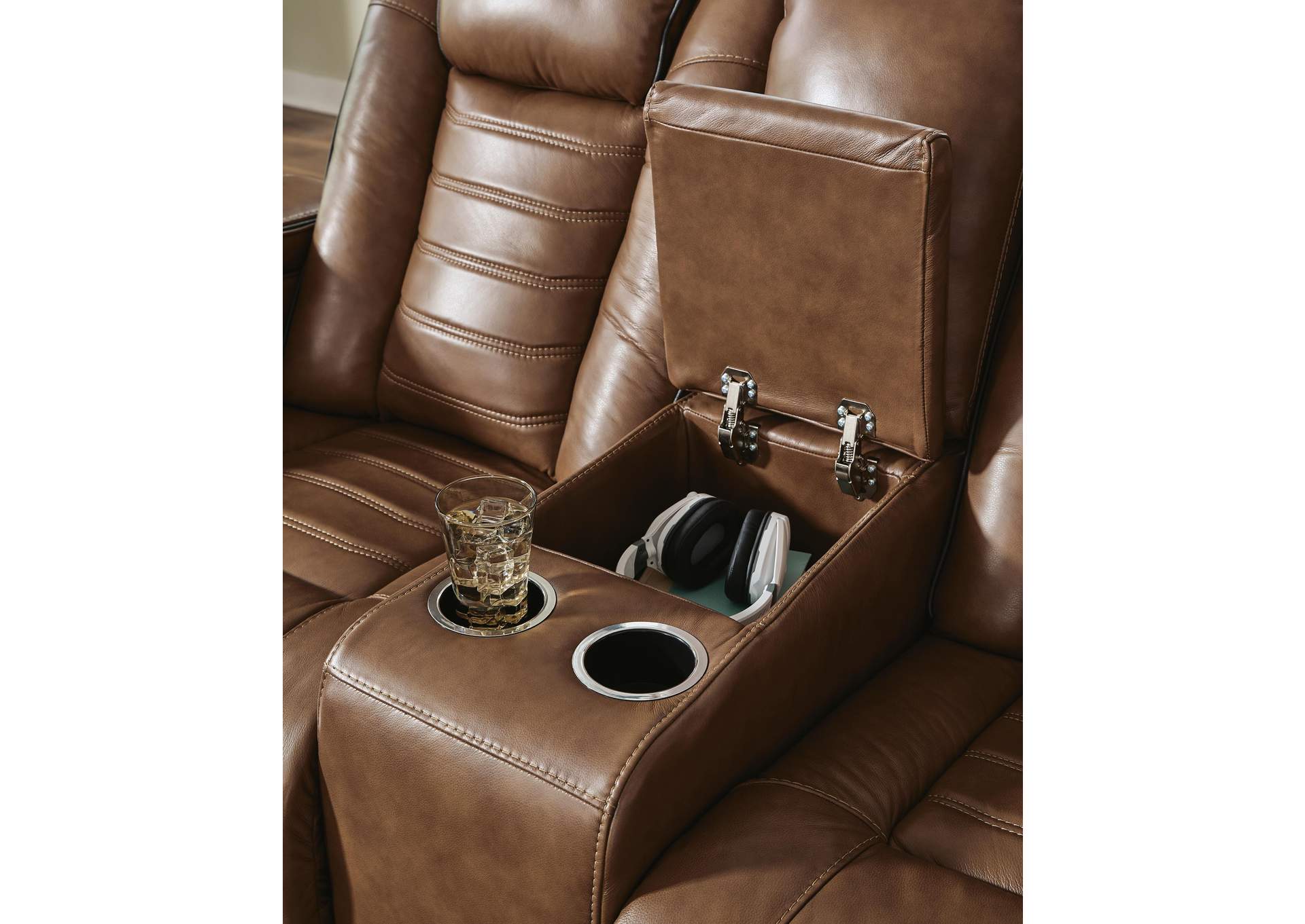 Gruaro Power Reclining Loveseat with Console image 10