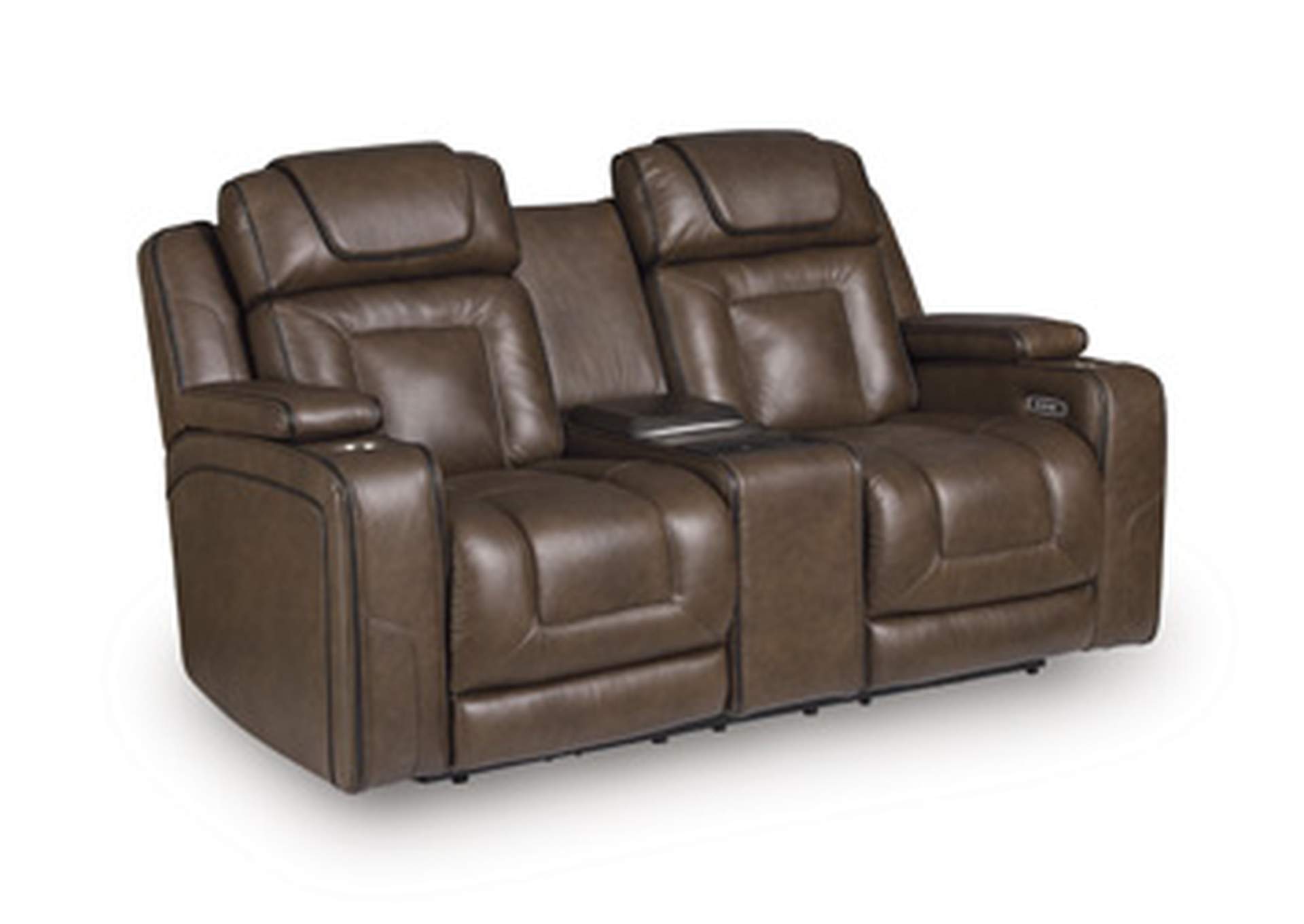 Mestrino Power Reclining Loveseat with Fridge Cooler image 1