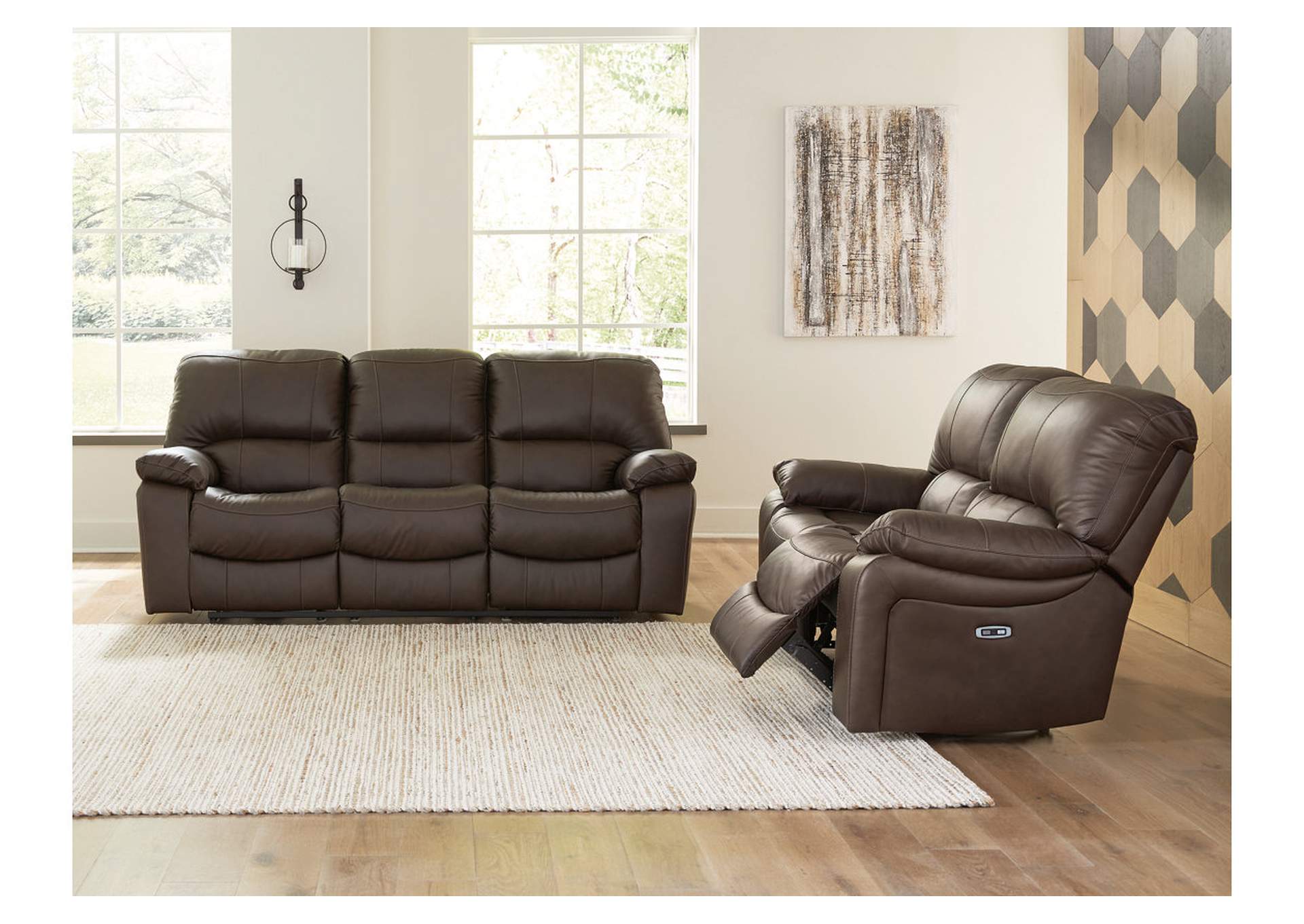 Leesworth Leather Power Sofa and Loveseat image 8