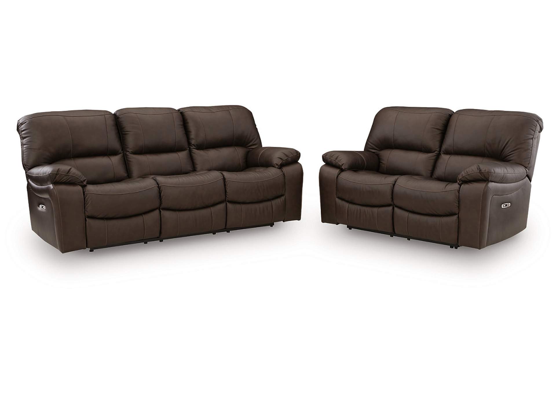 Leesworth Leather Power Sofa and Loveseat image 1