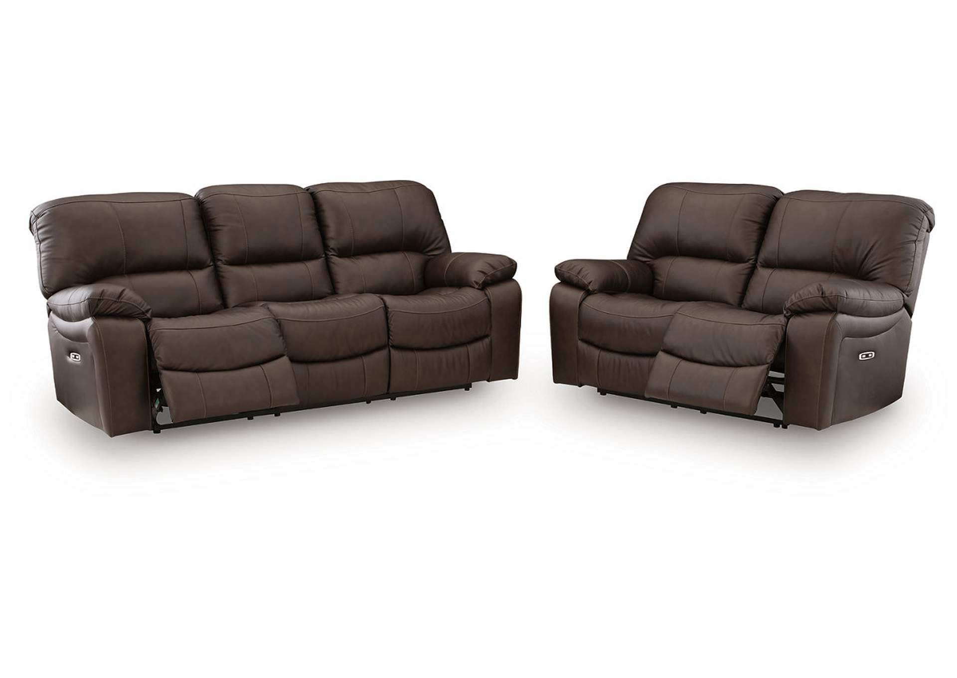 Leesworth Leather Power Sofa and Loveseat image 3