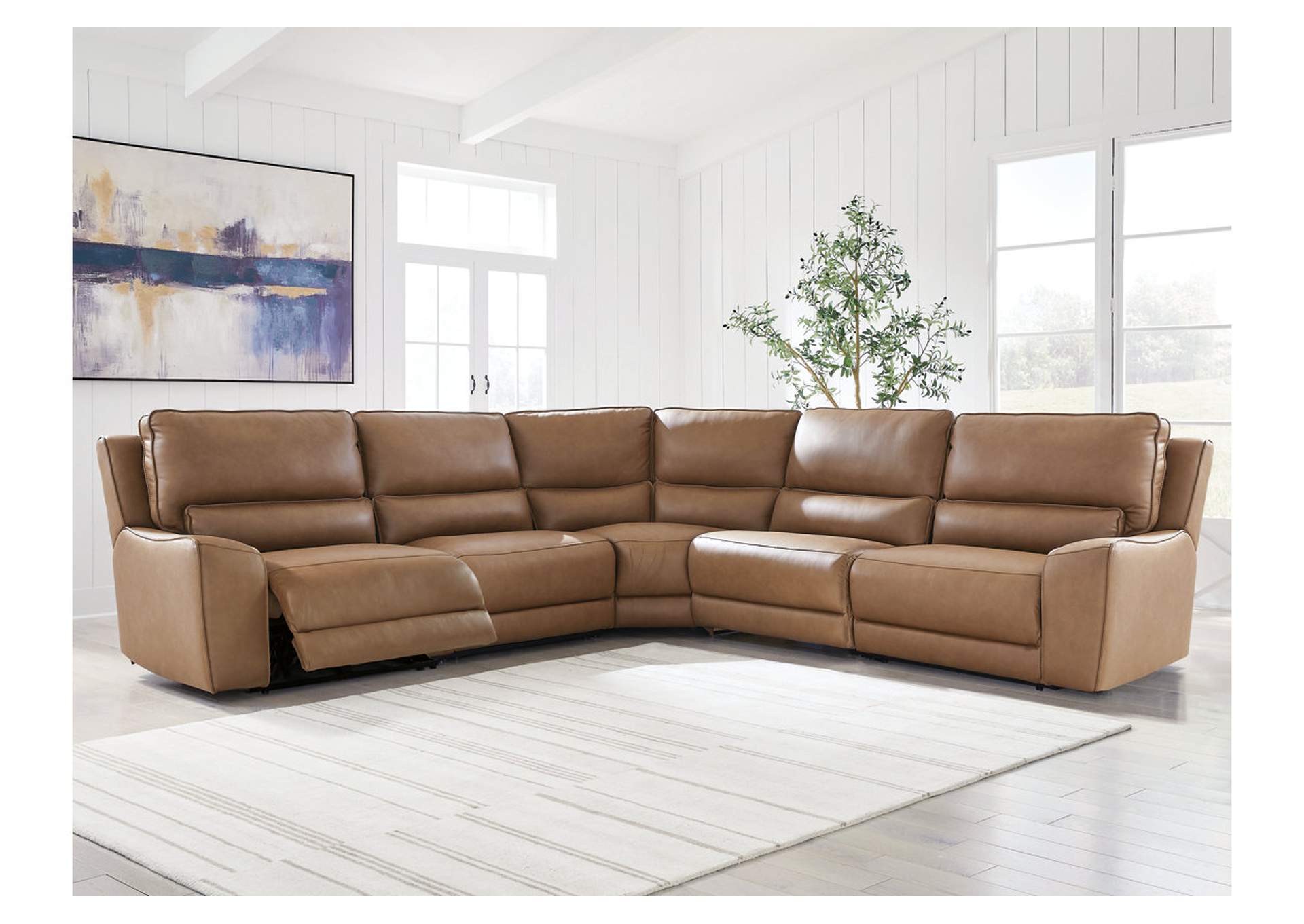 DeepWakes 5-Piece Power Reclining Sectional image 7