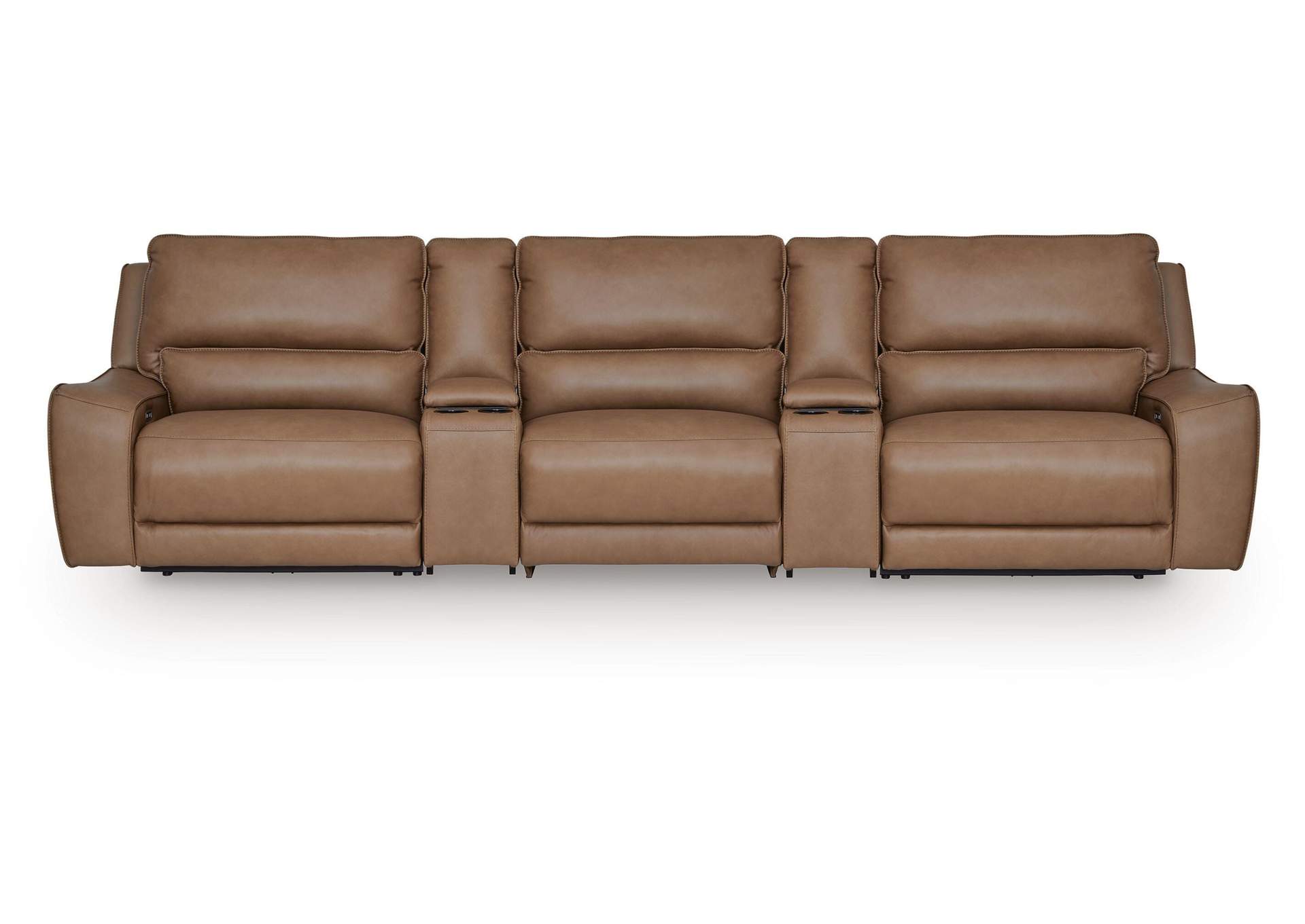 DeepWakes 5-Piece Reclining Sectional with Storage Consoles image 1
