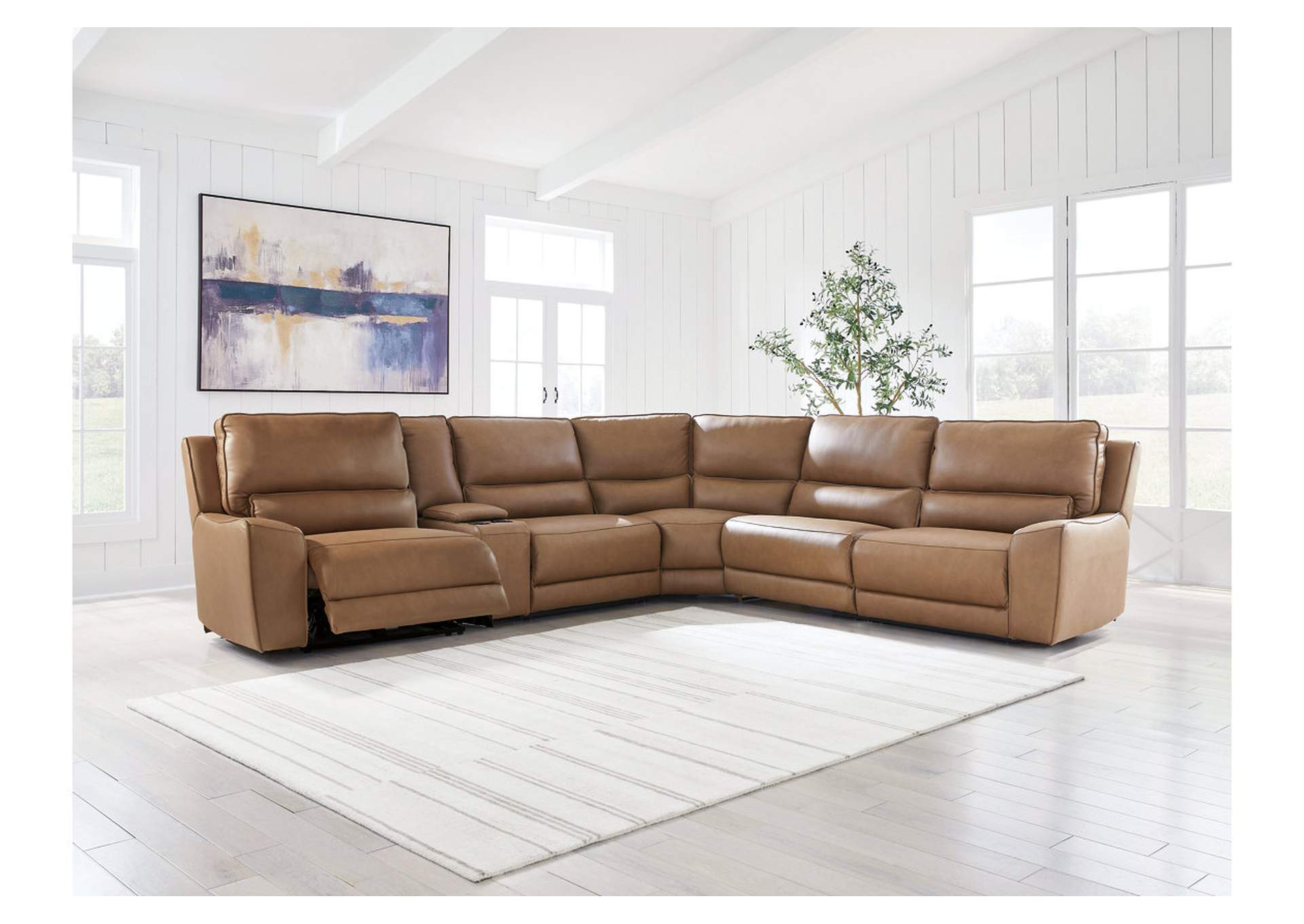 DeepWakes 6-Piece Reclining Sectional with Storage Console image 5