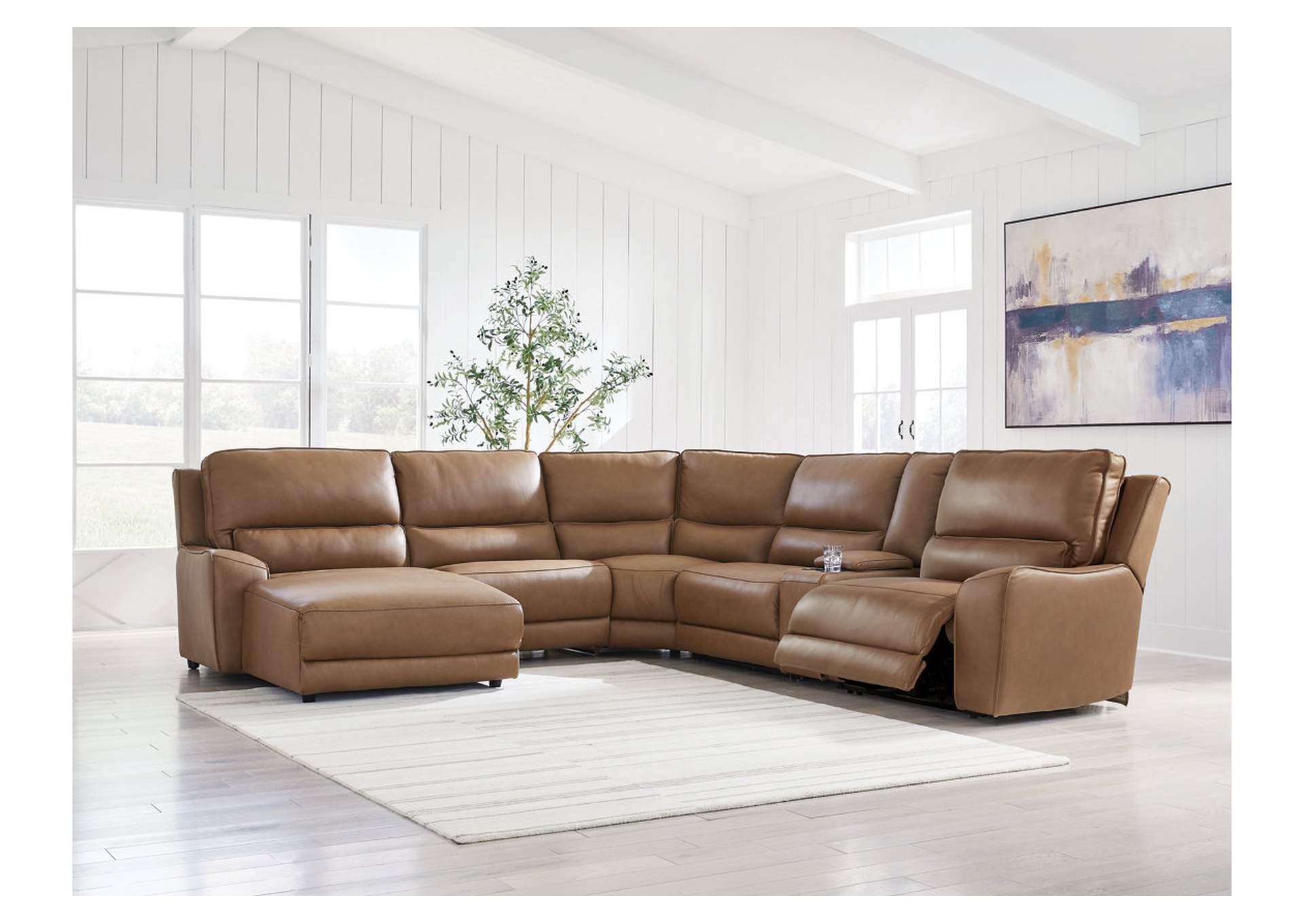 DeepWakes 6-Piece Power Reclining Sectional with Chaise image 7