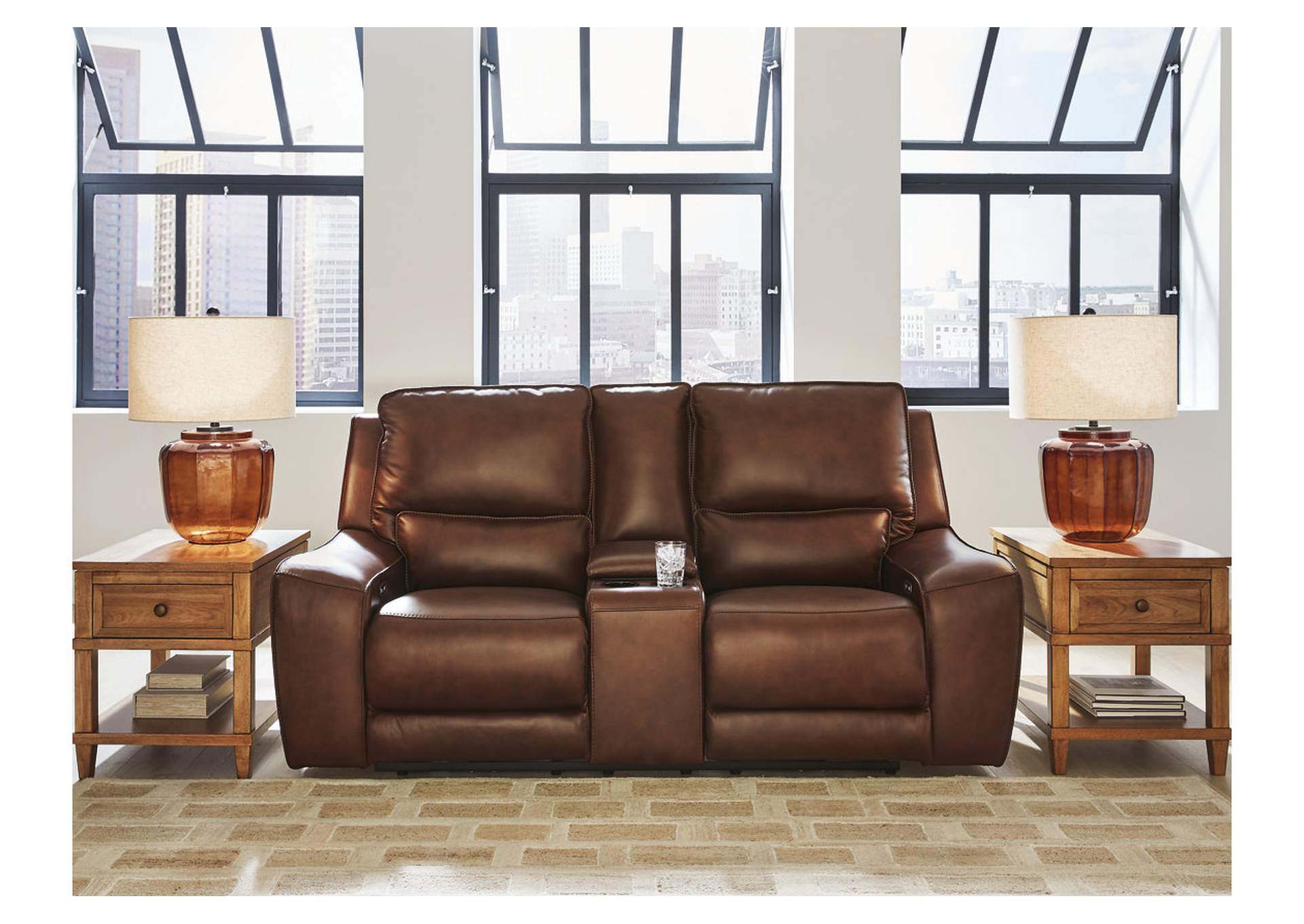 DeepWakes Power Reclining Loveseat with Console image 3