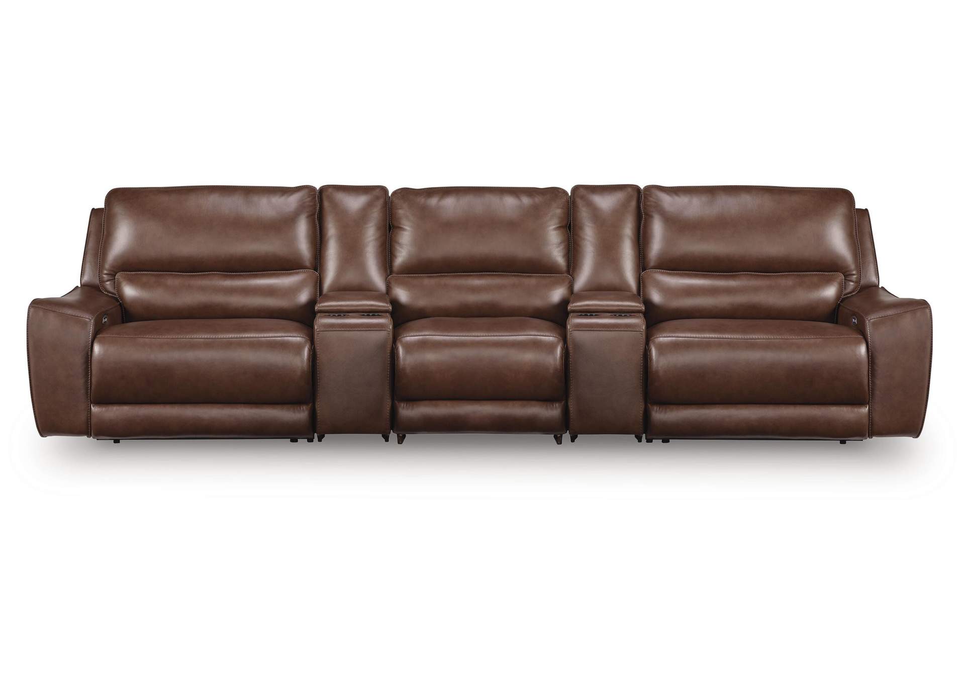 DeepWakes 5-Piece Reclining Sectional with Storage Consoles