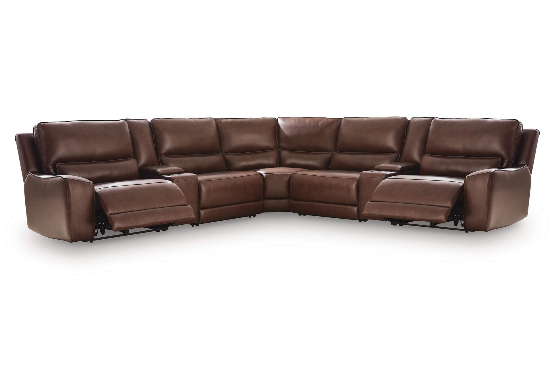 DeepWakes 7-Piece Reclining Sectional with Storage Consoles