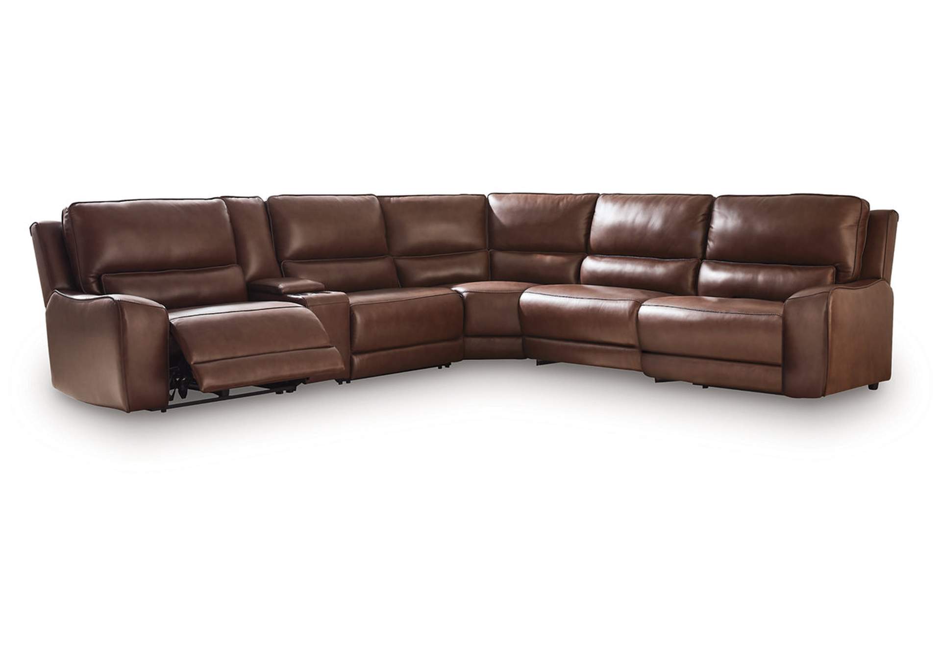 DeepWakes 6-Piece Reclining Sectional with Storage Console image 1