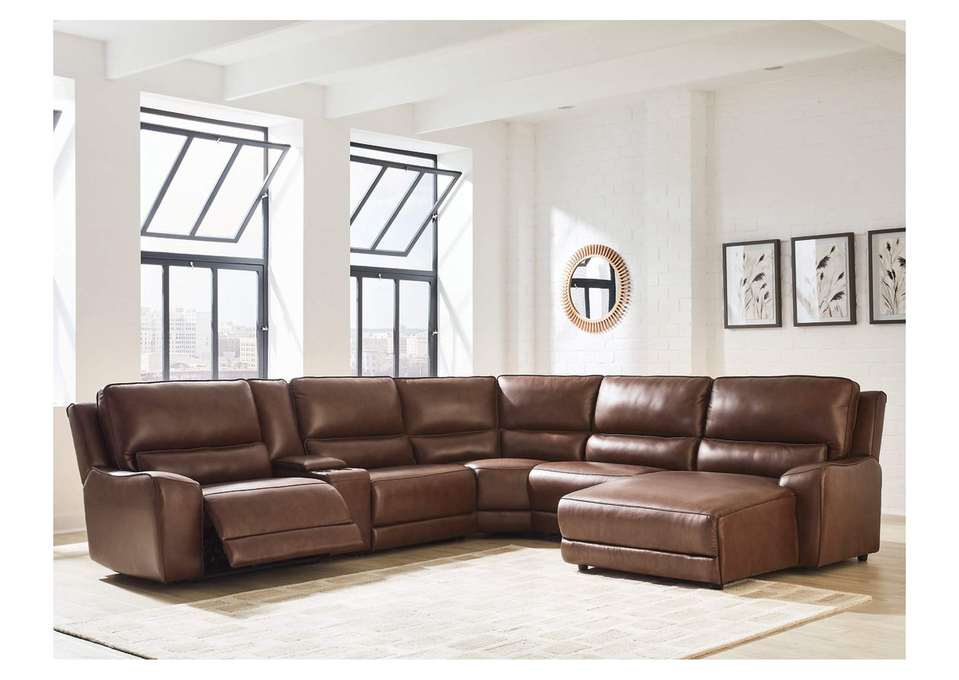 DeepWakes 6-Piece Power Reclining Sectional with Chaise image 2