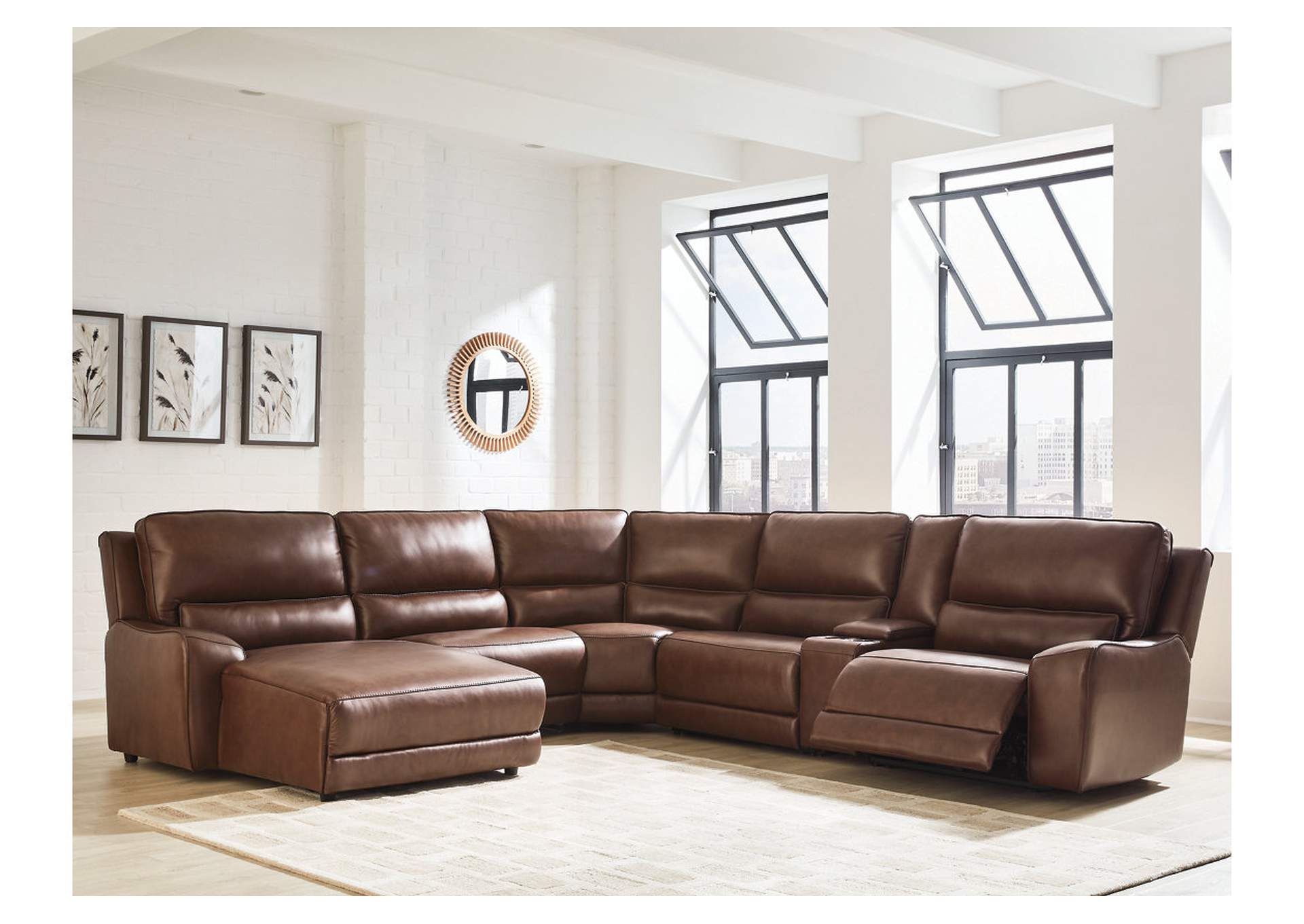 DeepWakes 6-Piece Power Reclining Sectional with Chaise image 2