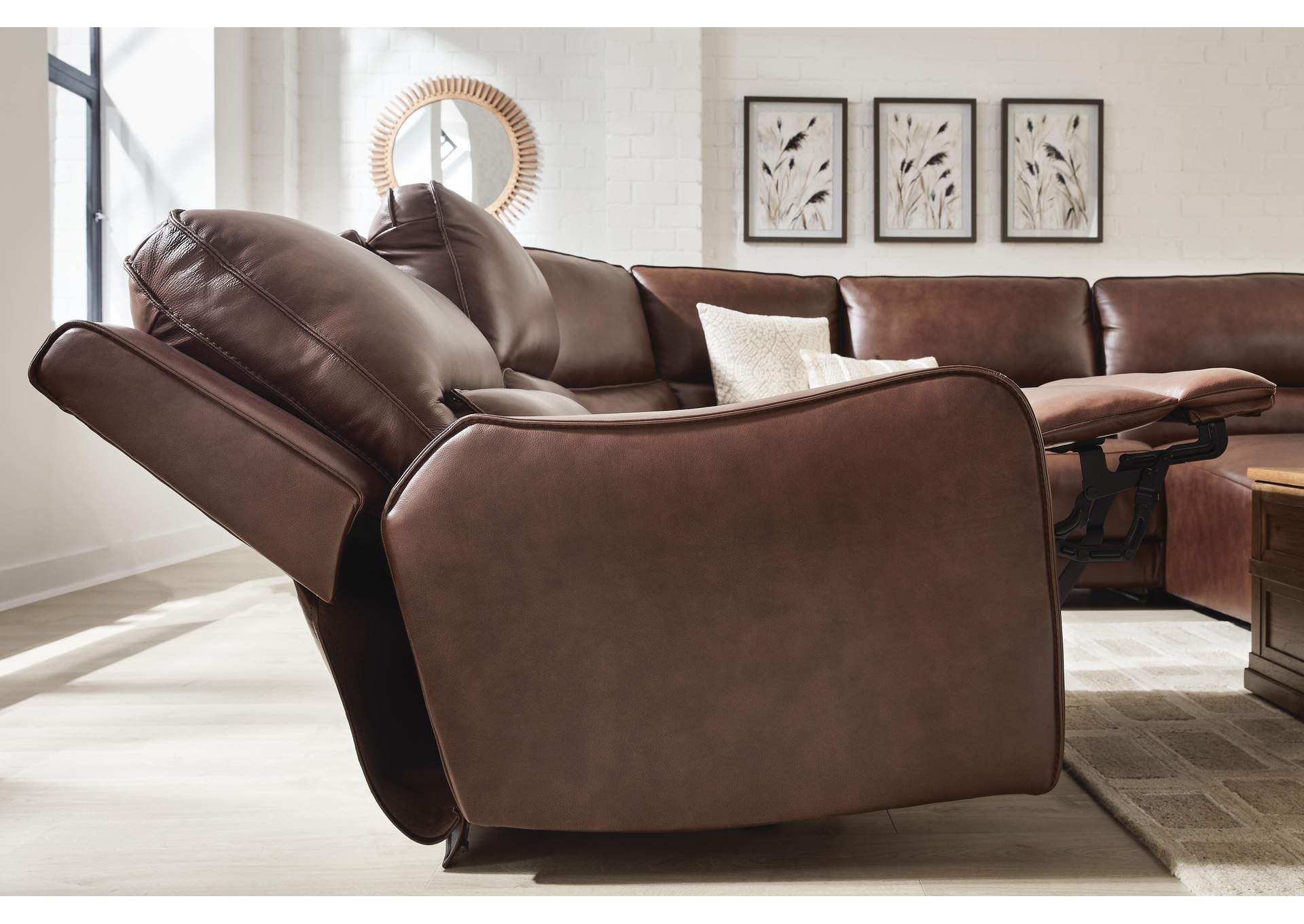 DeepWakes 7-Piece Reclining Sectional with Chaise and Storage Consoles image 8