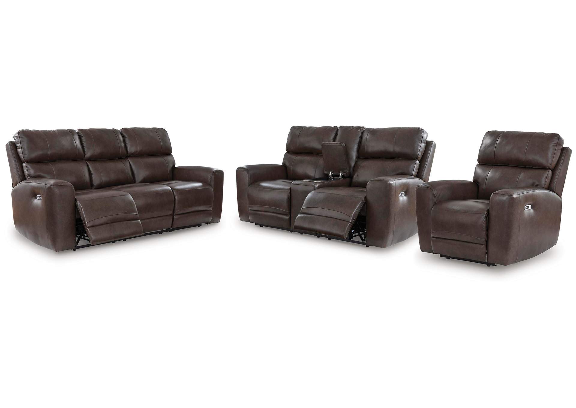 Crossplex Power Reclining Sofa, Loveseat and Recliner image 1