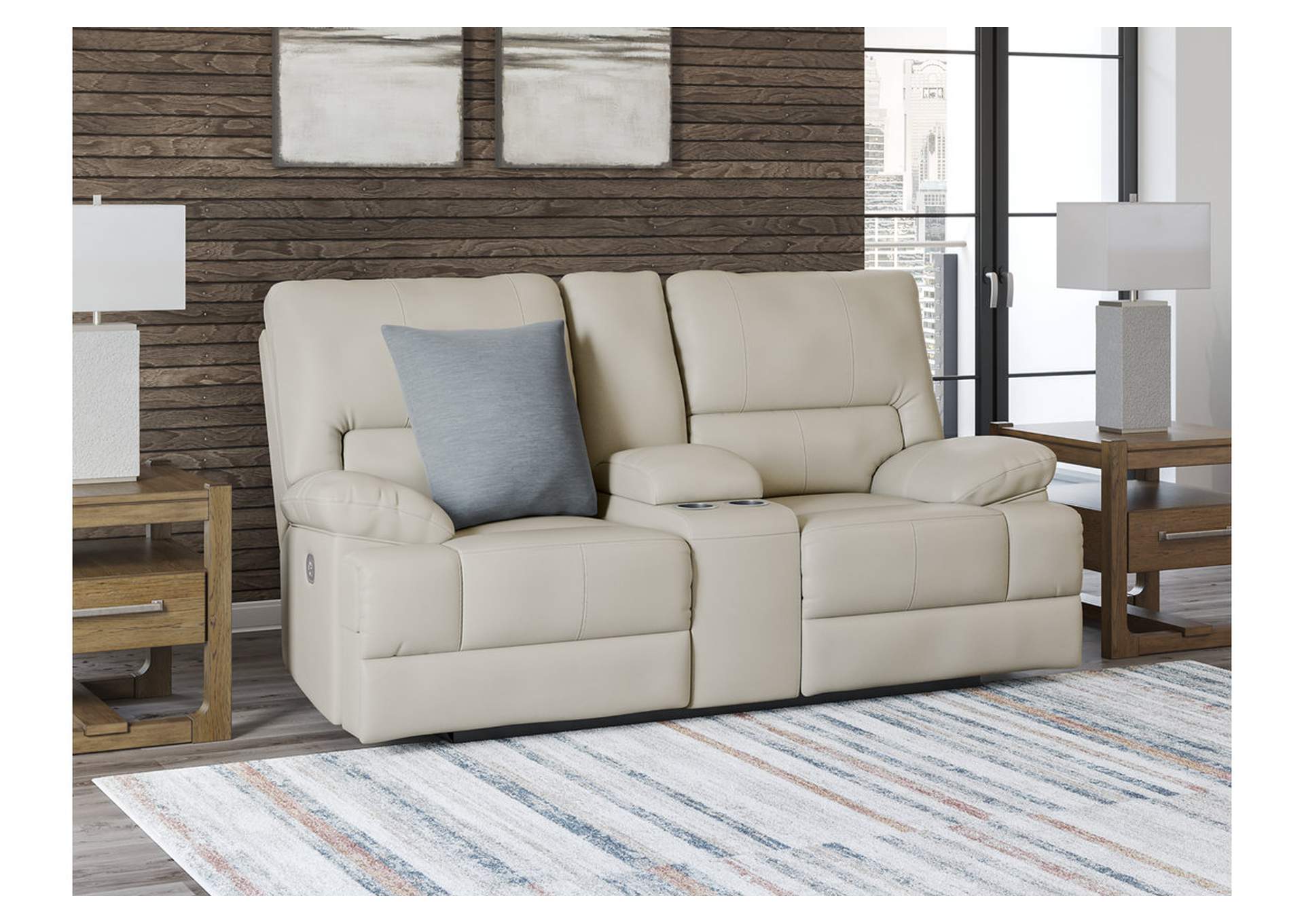 Mountainous Power Reclining Loveseat with Console image 1