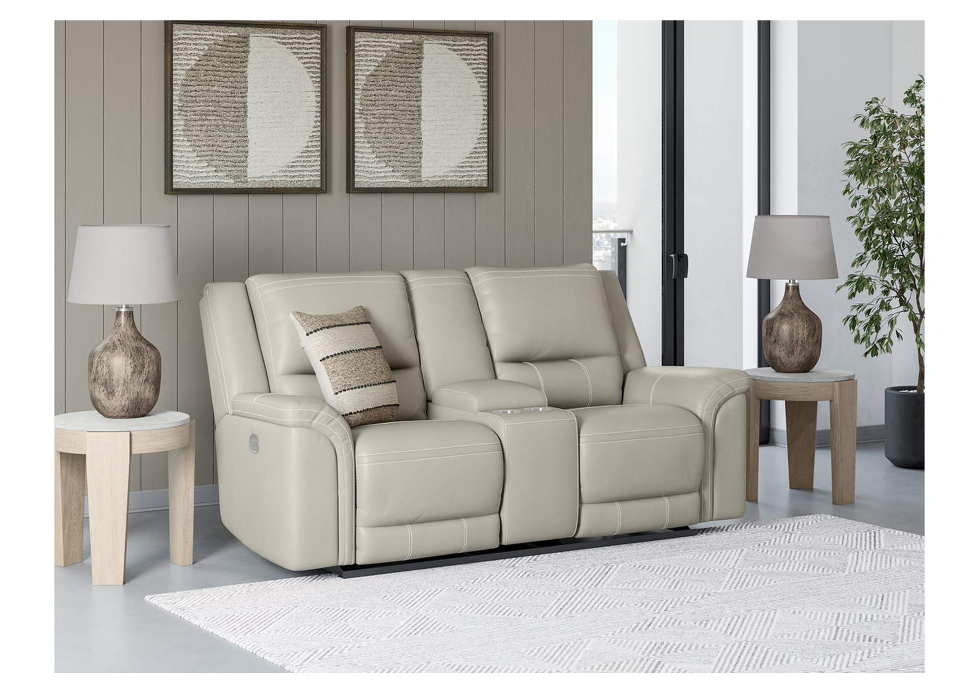 Trasimeno Power Reclining Loveseat with Console image 2