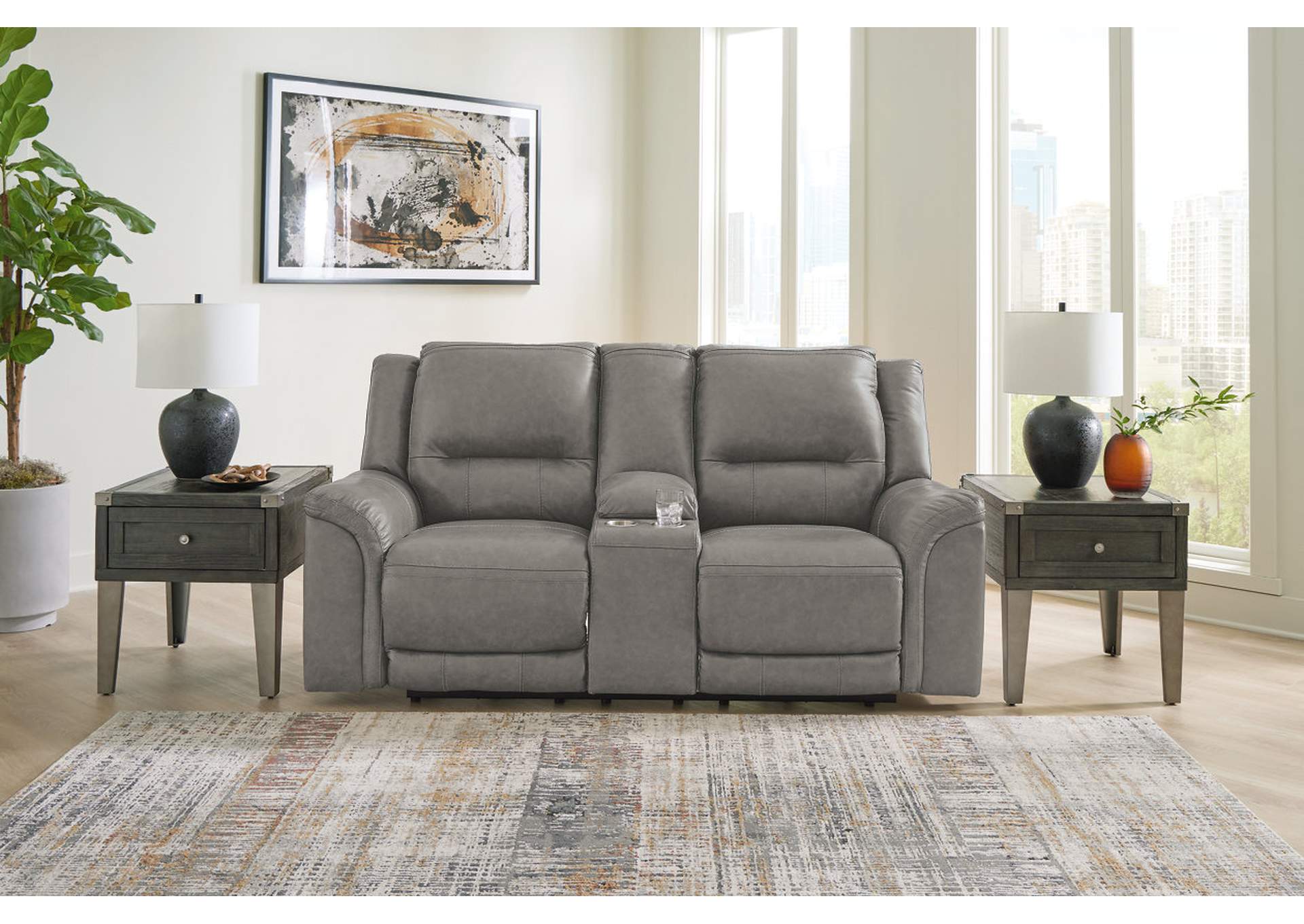 Trasimeno Power Reclining Loveseat with Console image 2