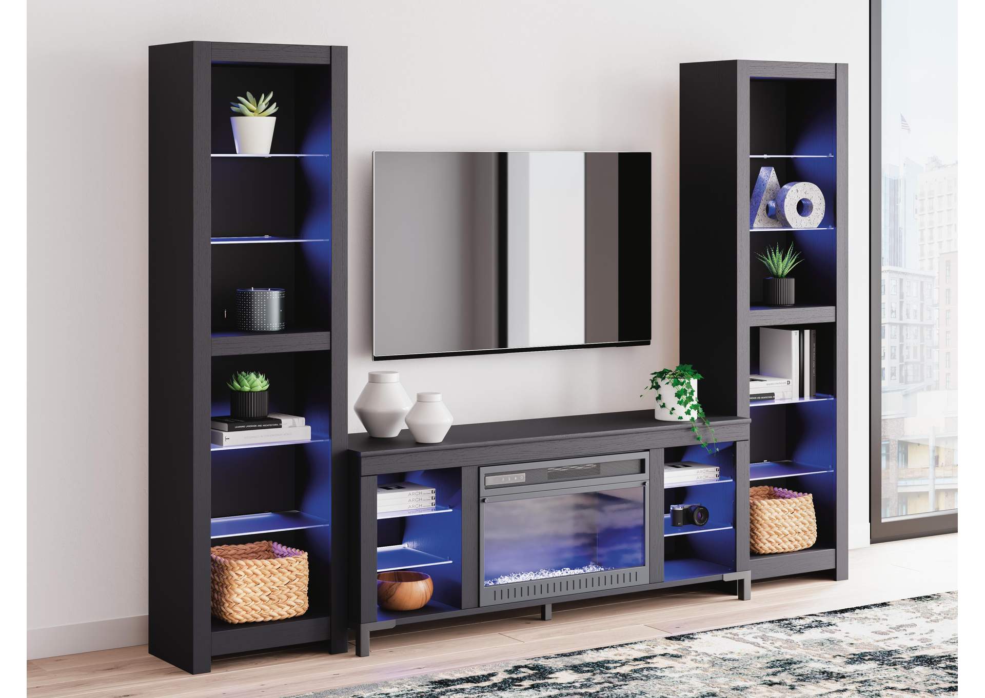 Cayberry 3-Piece Entertainment Center with Electric Fireplace image 10