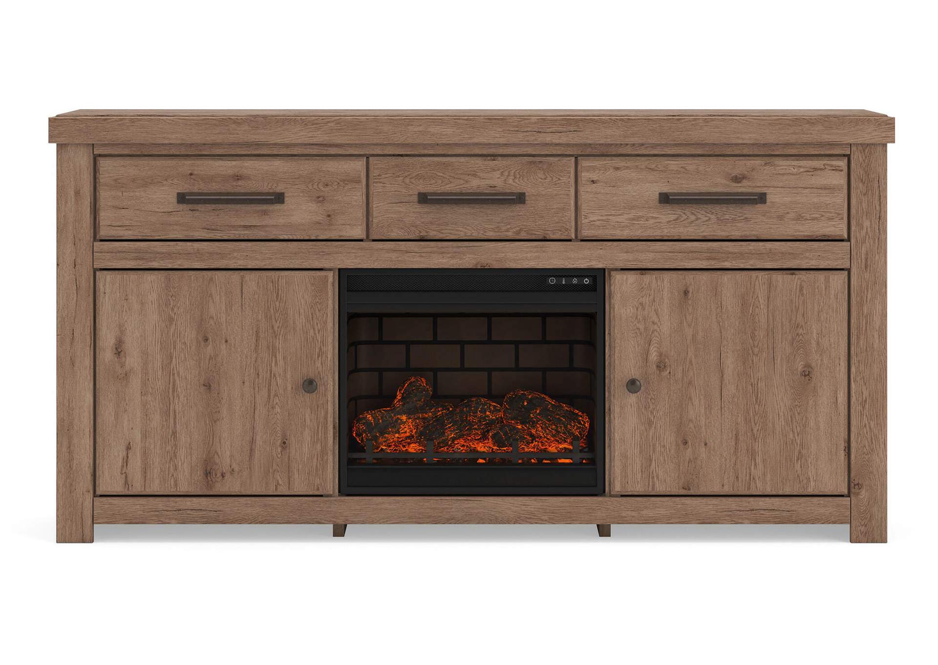Garistyn 73" TV Stand with Electric Fireplace image 1