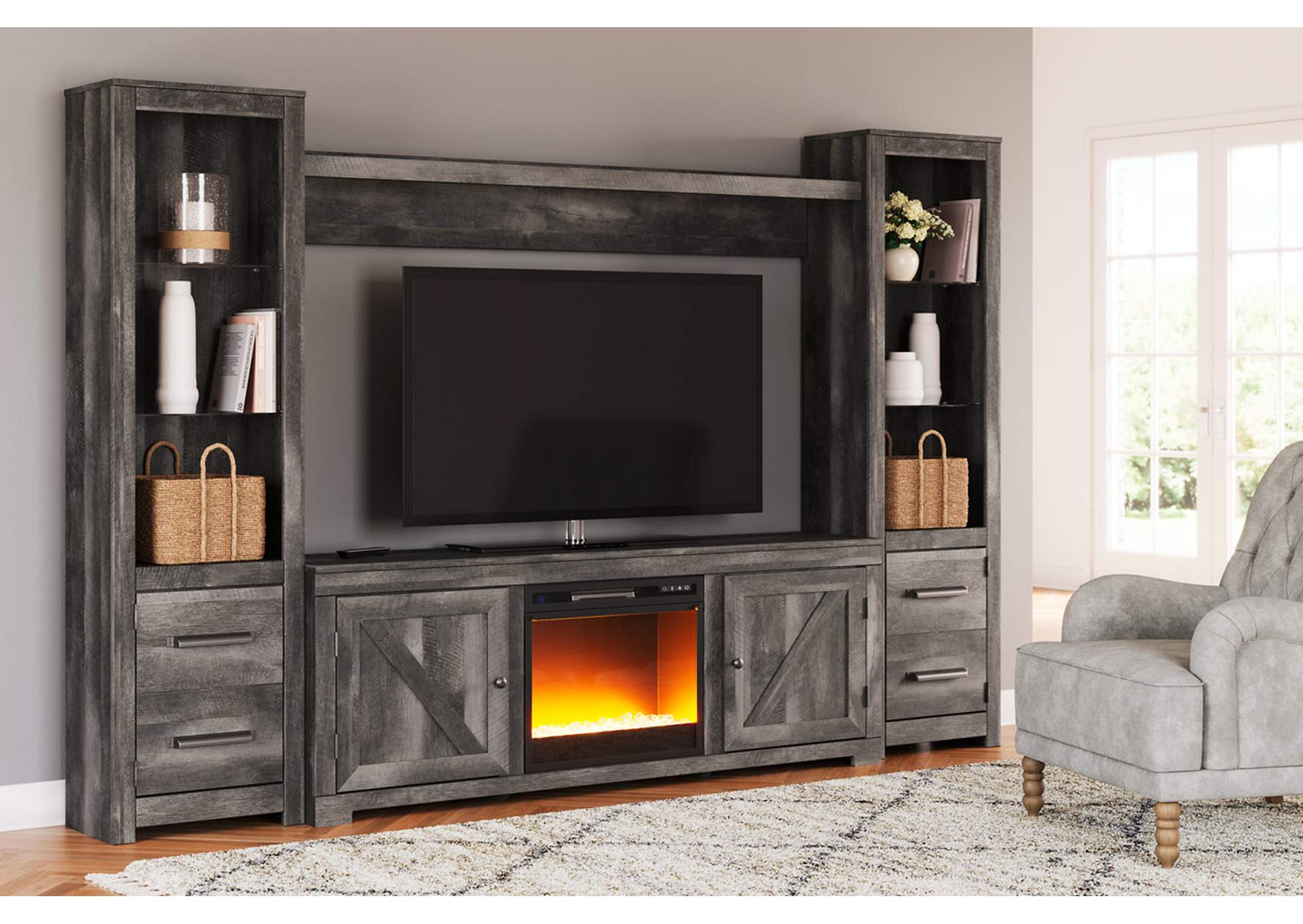 Wynnlow 4Piece Entertainment Center with Electric Fireplace on Sale