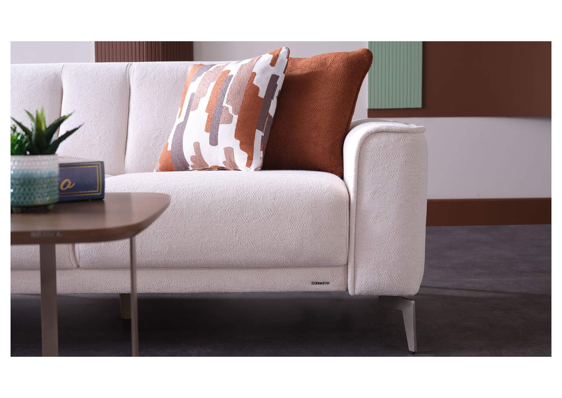 ATLANTA SECTIONAL LOVE SEAT - PERU CREAM - 3 PIECES image 4