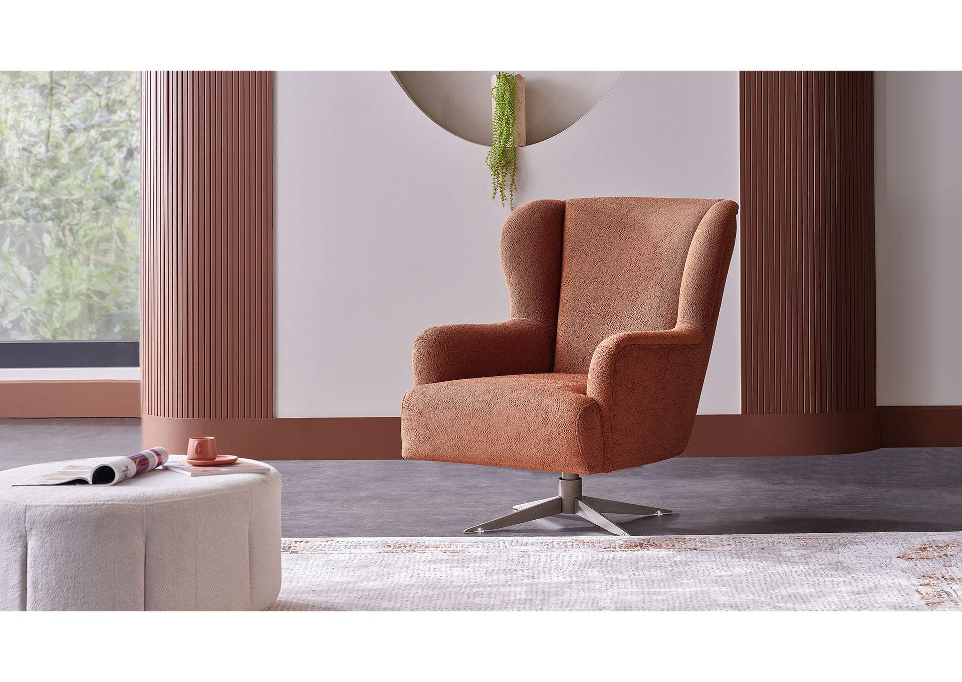 ATLANTA SWIVEL CHAIR - PERU BRICK image 1