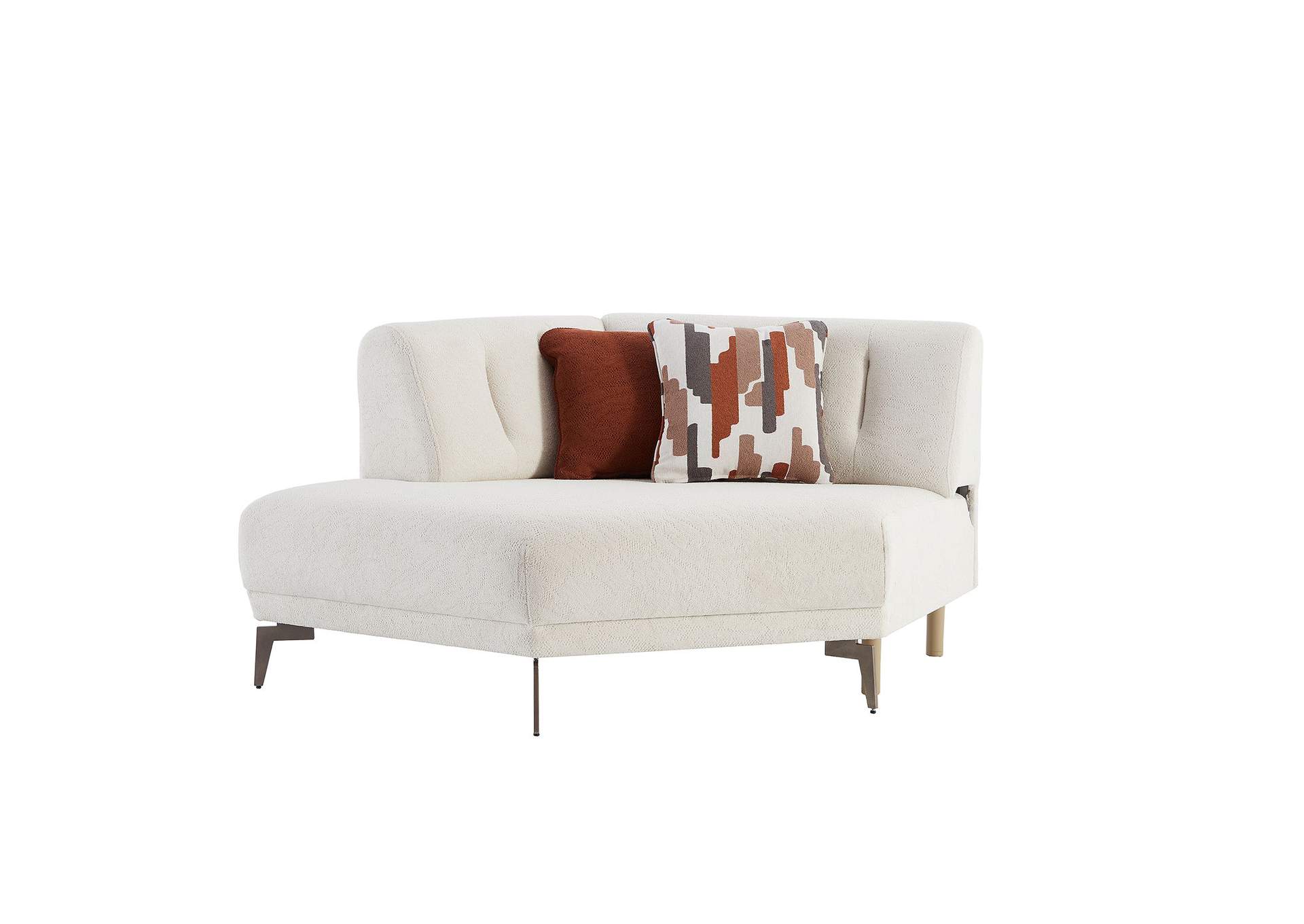 ATLANTA SECTIONAL ASYMMETRIC CHAISE PART - PERU CREAM - 3 PIECES image 1