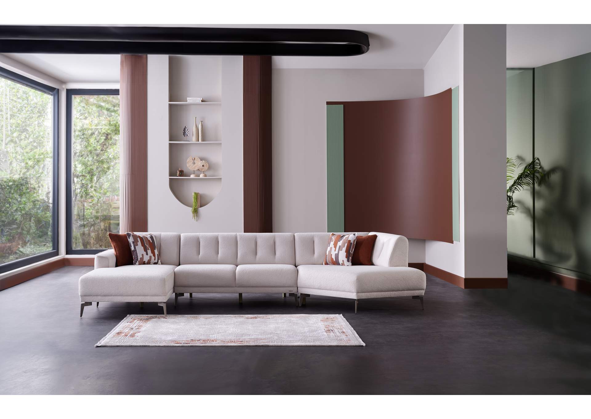 ATLANTA SECTIONAL LOVE SEAT - PERU CREAM - 3 PIECES image 6