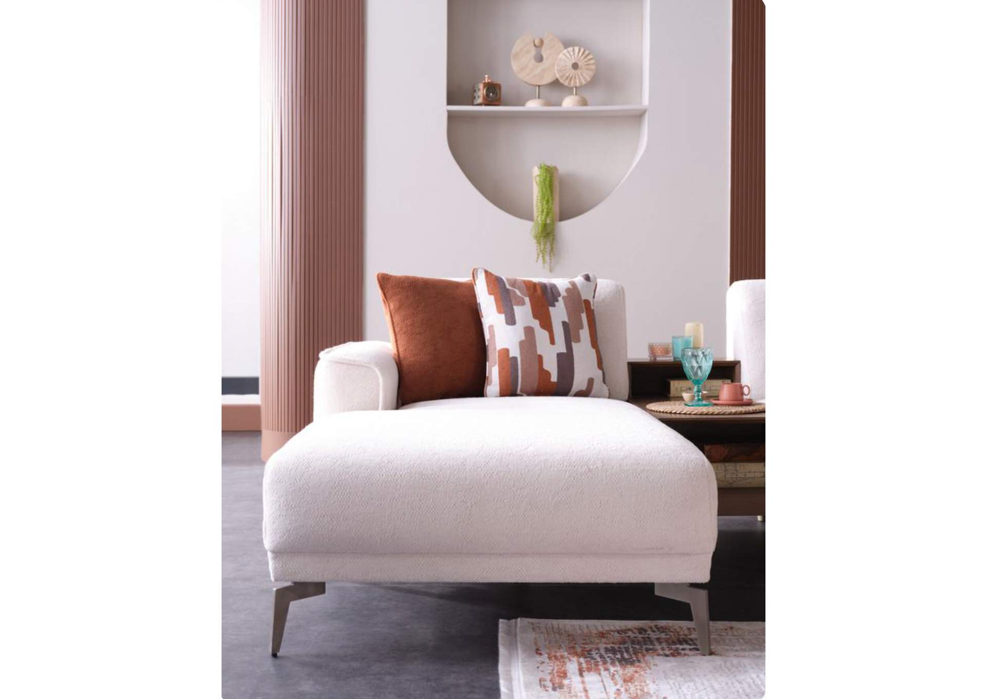 ATLANTA SECTIONAL CHAISE PART - PERU CREAM - 3 PIECES image 1