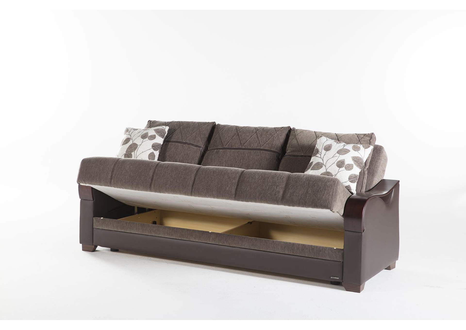 BENNETT 3 SEAT SLEEPER WITH BROWN VINYL - ARMONI BROWN - 2 PIECES image 5