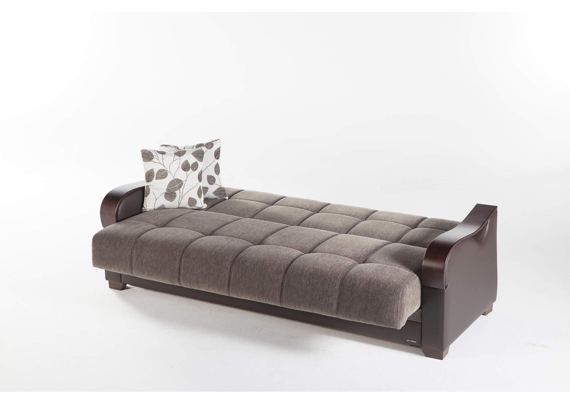 BENNETT 3 SEAT SLEEPER WITH BROWN VINYL - ARMONI BROWN - 2 PIECES image 1