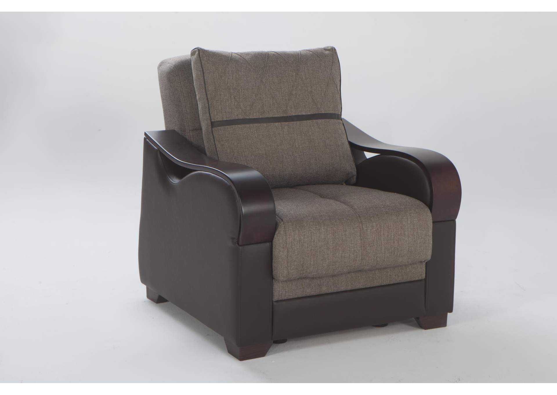 BENNETT ARMCHAIR WITH BROWN VINYL - REDEYEF BROWN - 2 PIECES image 4