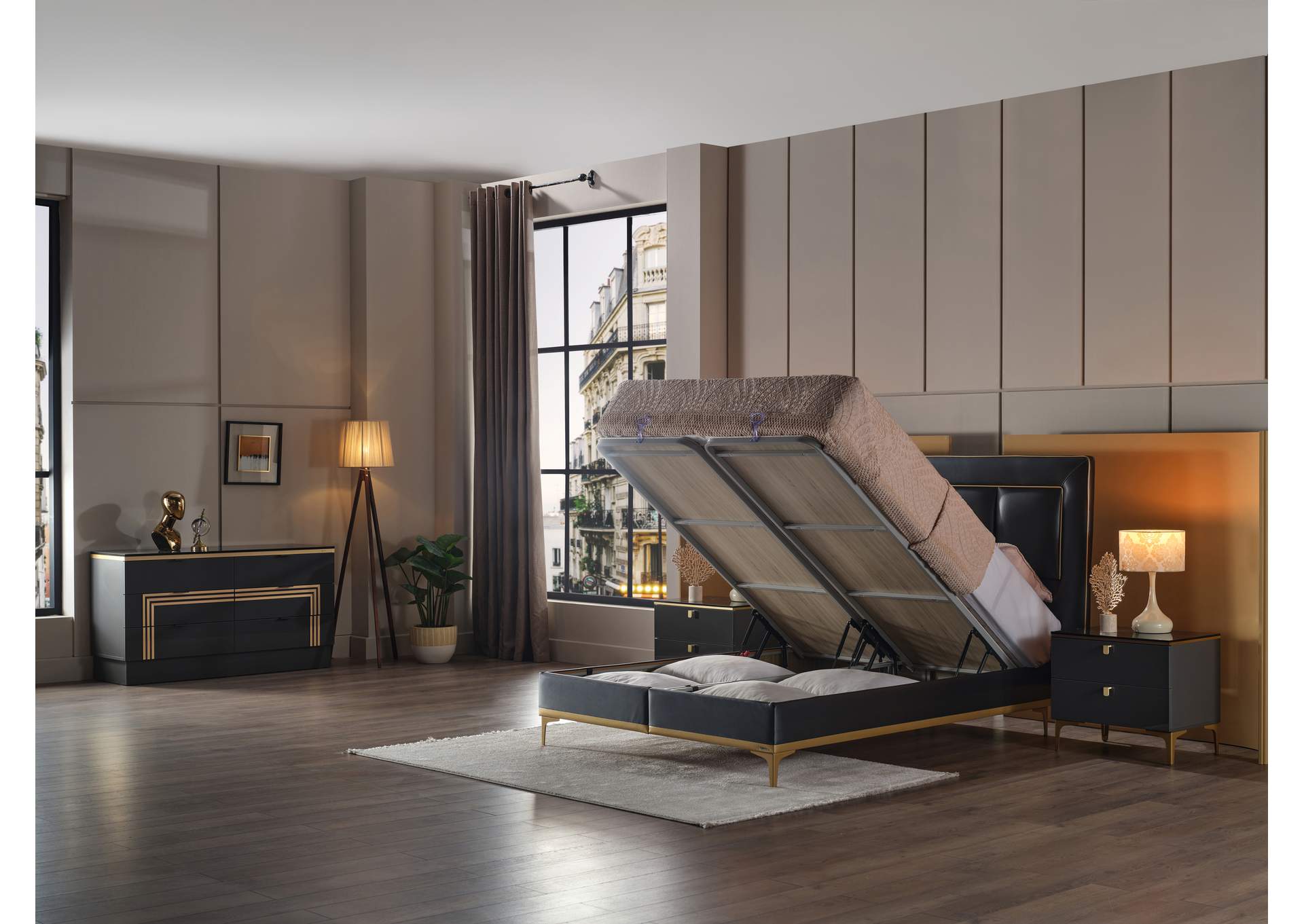 CARLINO KING HEADBOARD - CARLINO GRAY image 4