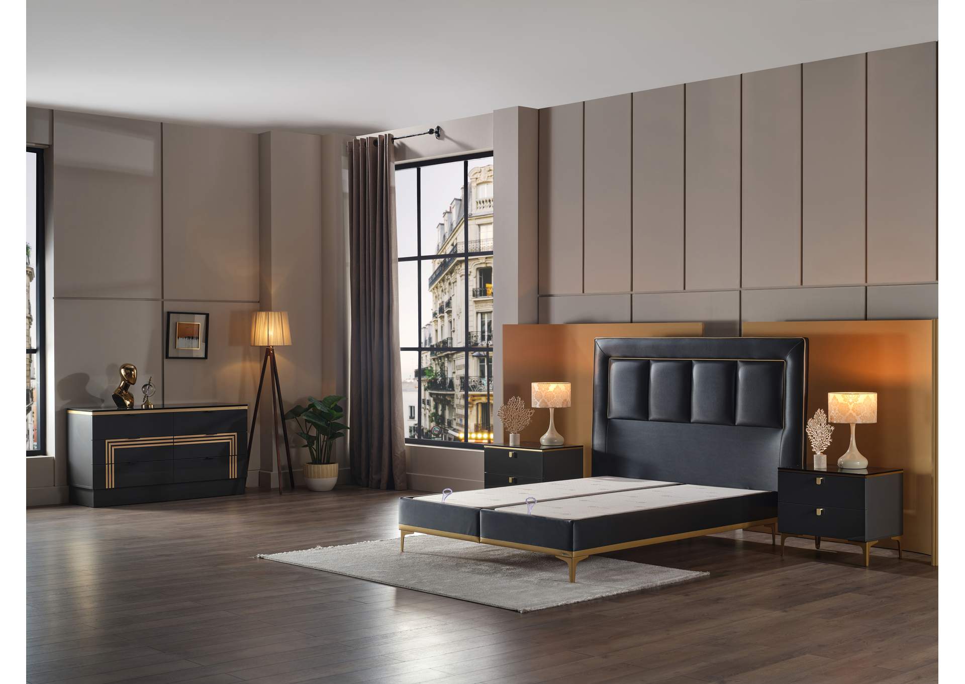 CARLINO KING HEADBOARD - CARLINO GRAY image 6