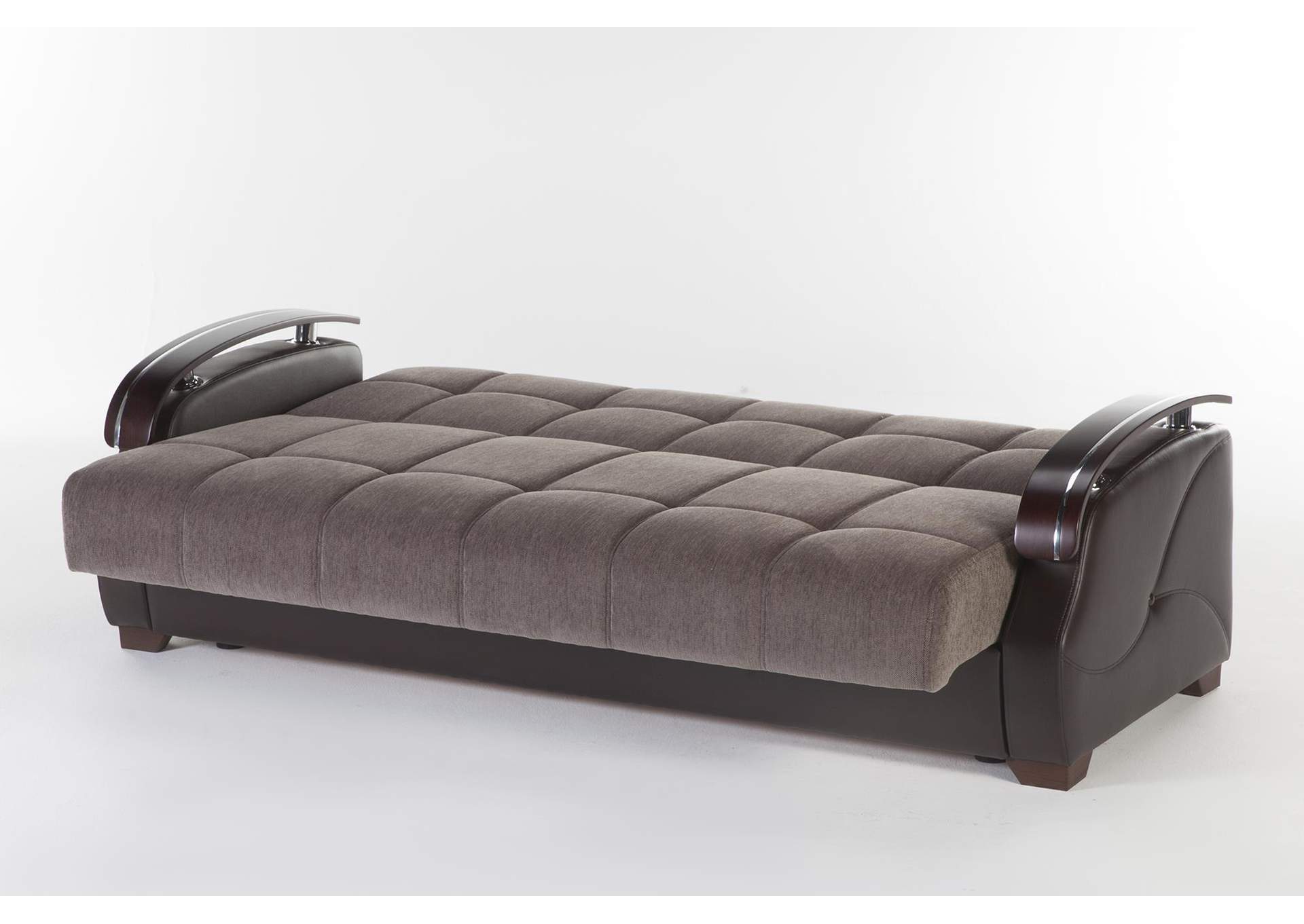 COSTA 3 SEAT SLEEPER WITH BROWN VINYL - ARMONI BROWN - 1 PIECE image 1