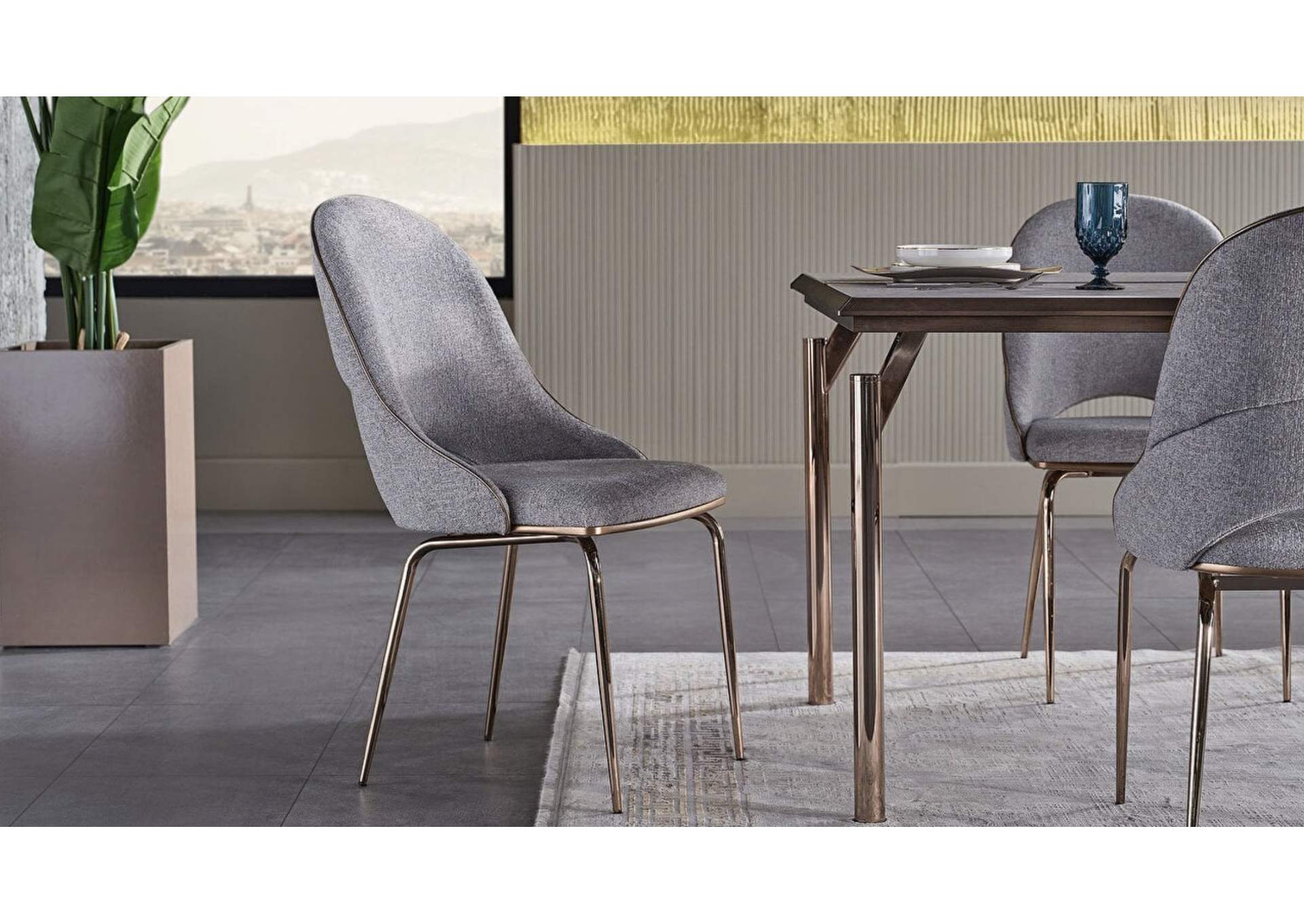 HAVANA 6343 DINING CHAIR - GRAY - 2 PIECES image 4