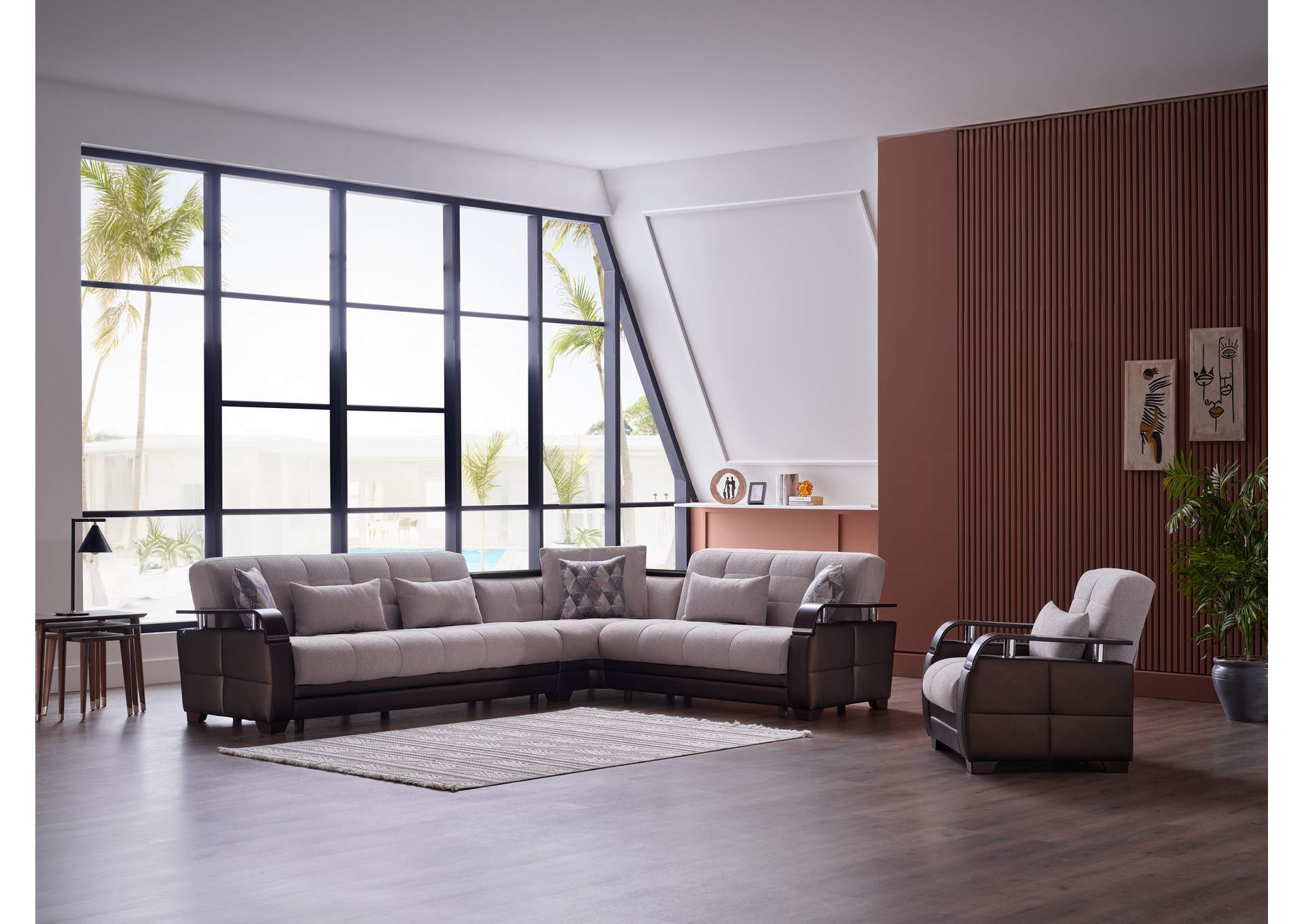 NATURAL SECTIONAL - NIVUS BEIGE - 4 PIECES image 3