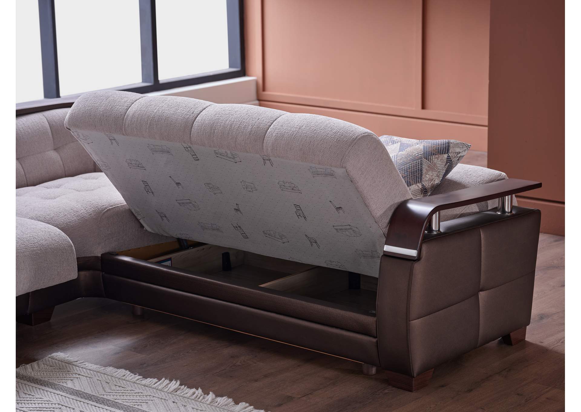 NATURAL SECTIONAL - NIVUS BEIGE - 4 PIECES image 7