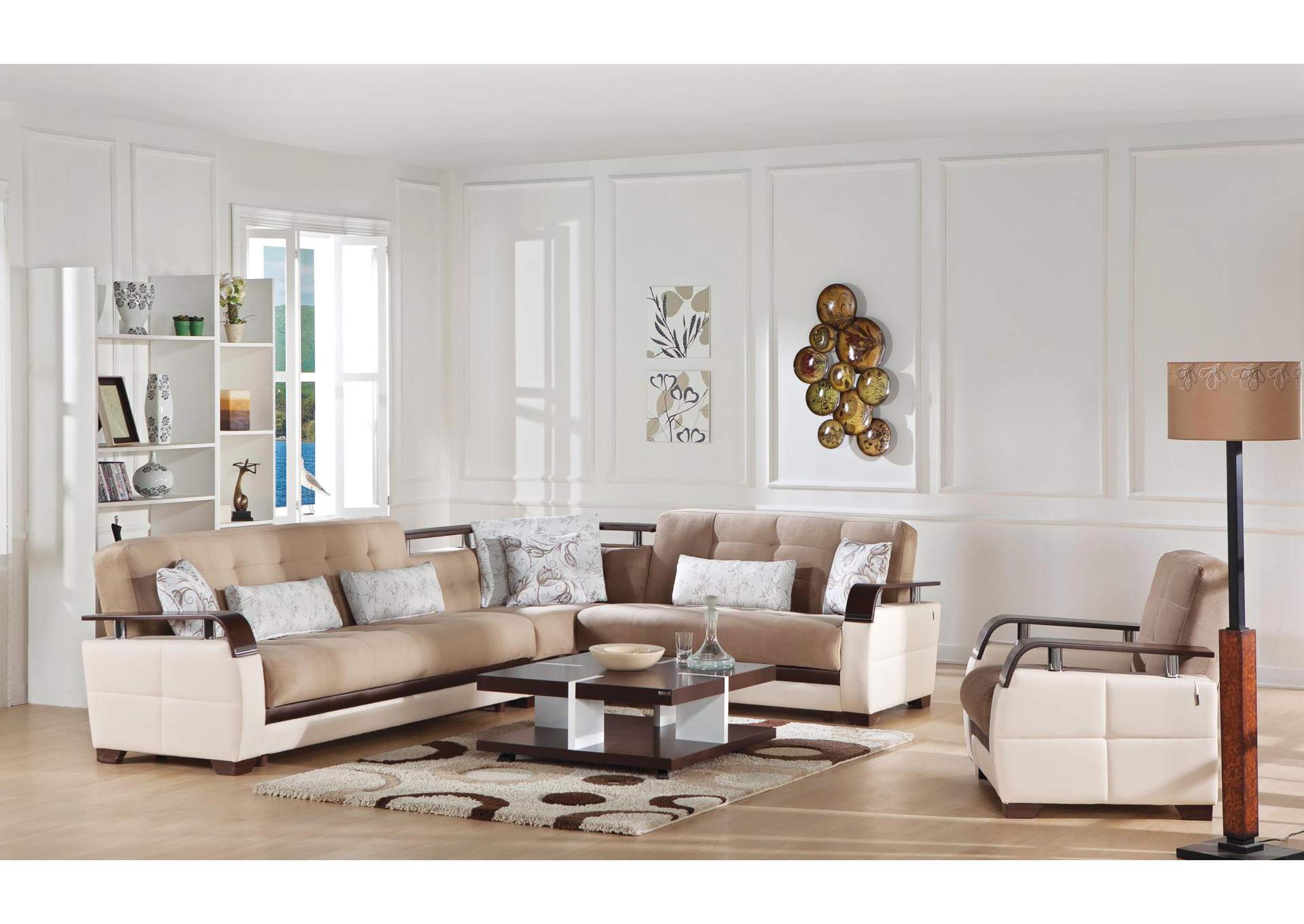 NATURAL SECTIONAL - NAOMI L BROWN - 4 PIECES image 3