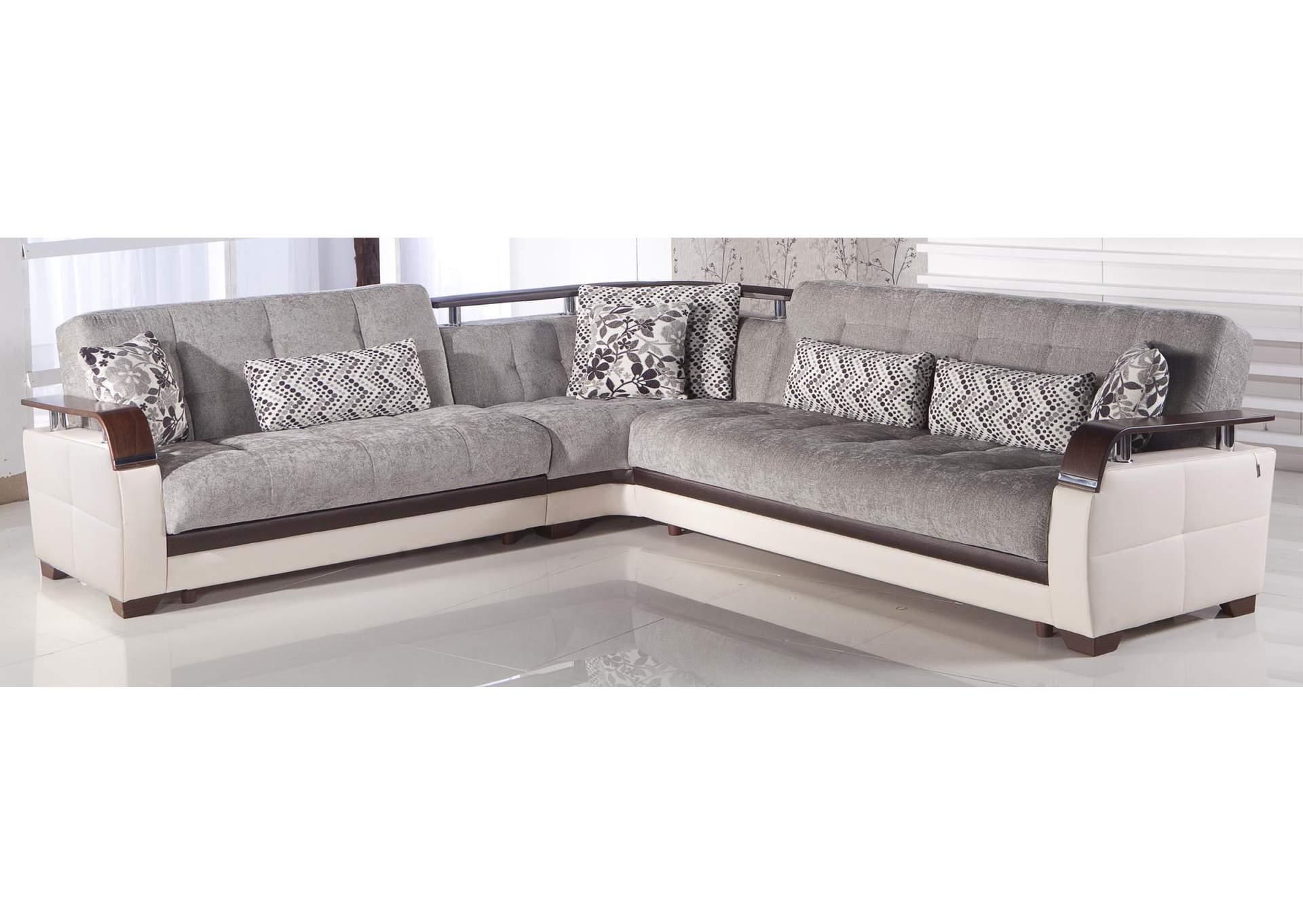 NATURAL SECTIONAL - VALENCIA GREY - 4 PIECES image 4