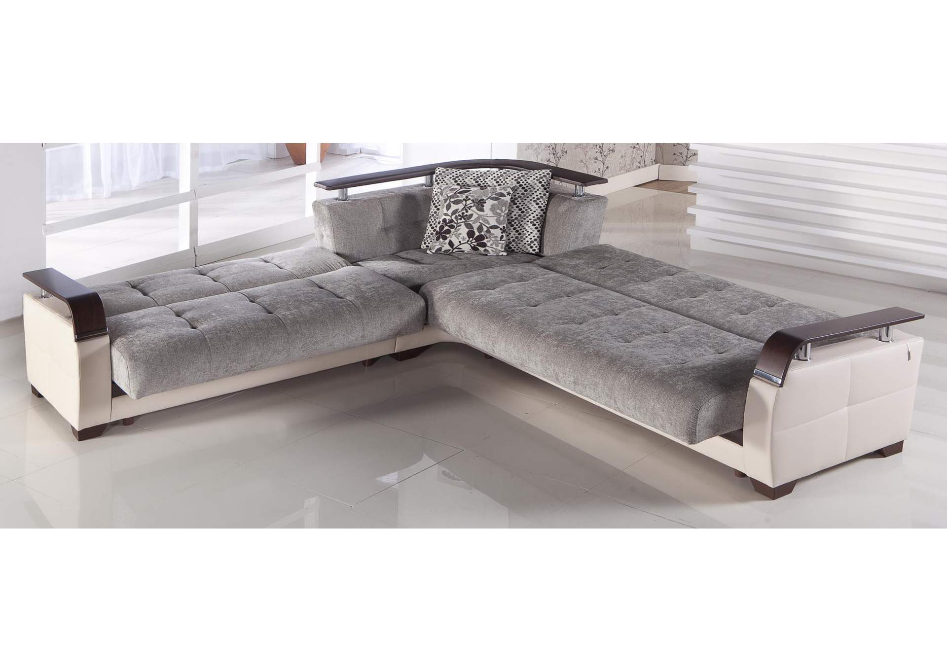 NATURAL SECTIONAL - VALENCIA GREY - 4 PIECES image 1