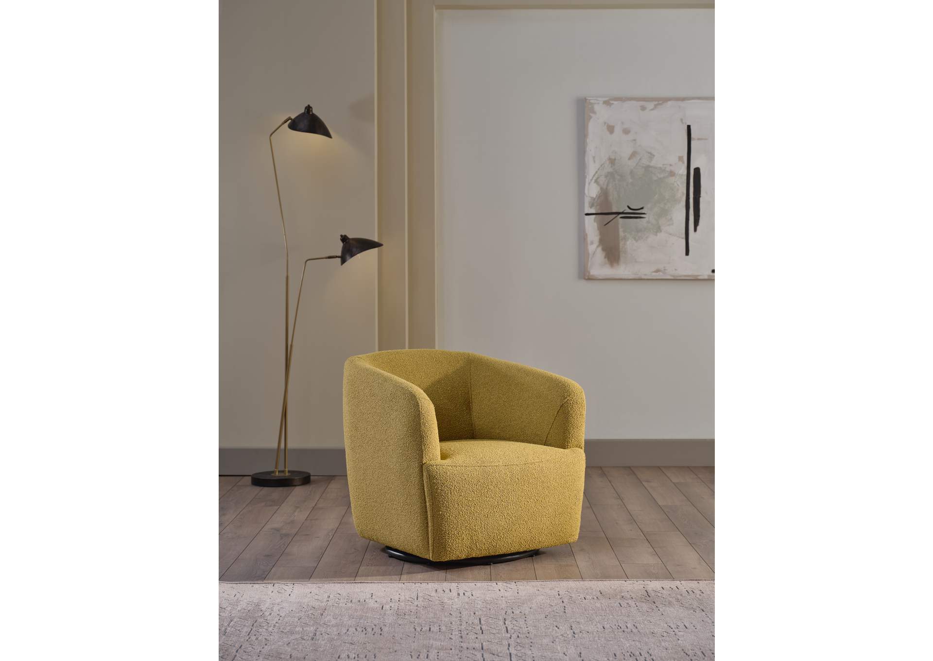 PICASSO SWIVEL CHAIR - OSCAR MUSTARD image 1