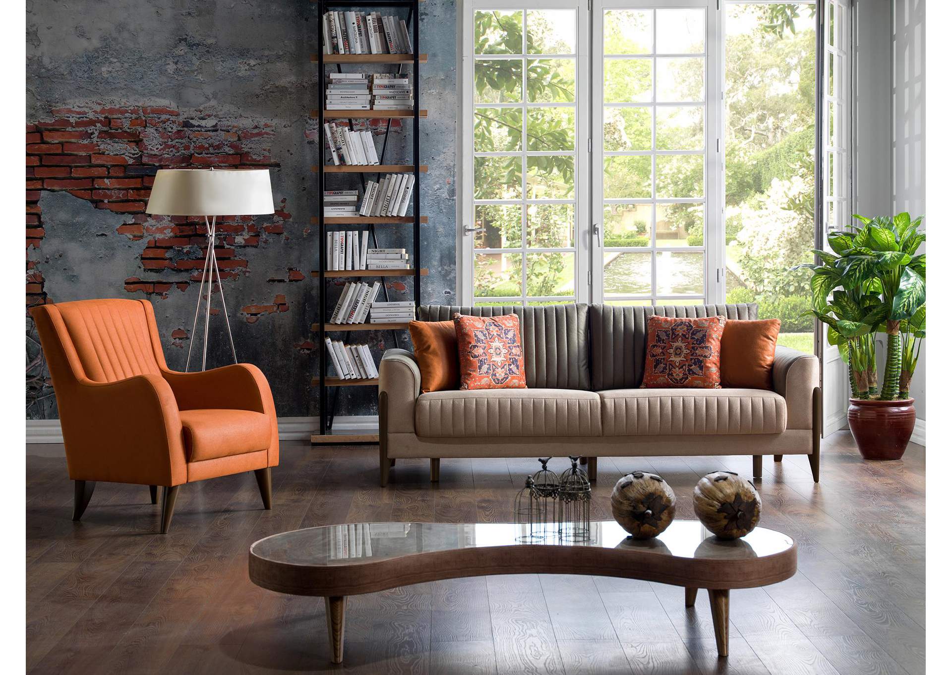 PIERO 3 SEAT SLEEPER - HANDE BEIGE - 3 PIECES image 1