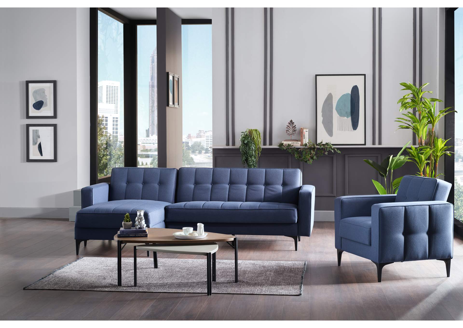 PARKER ARMCHAIR - CORVET GREY - 2 PIECES image 1