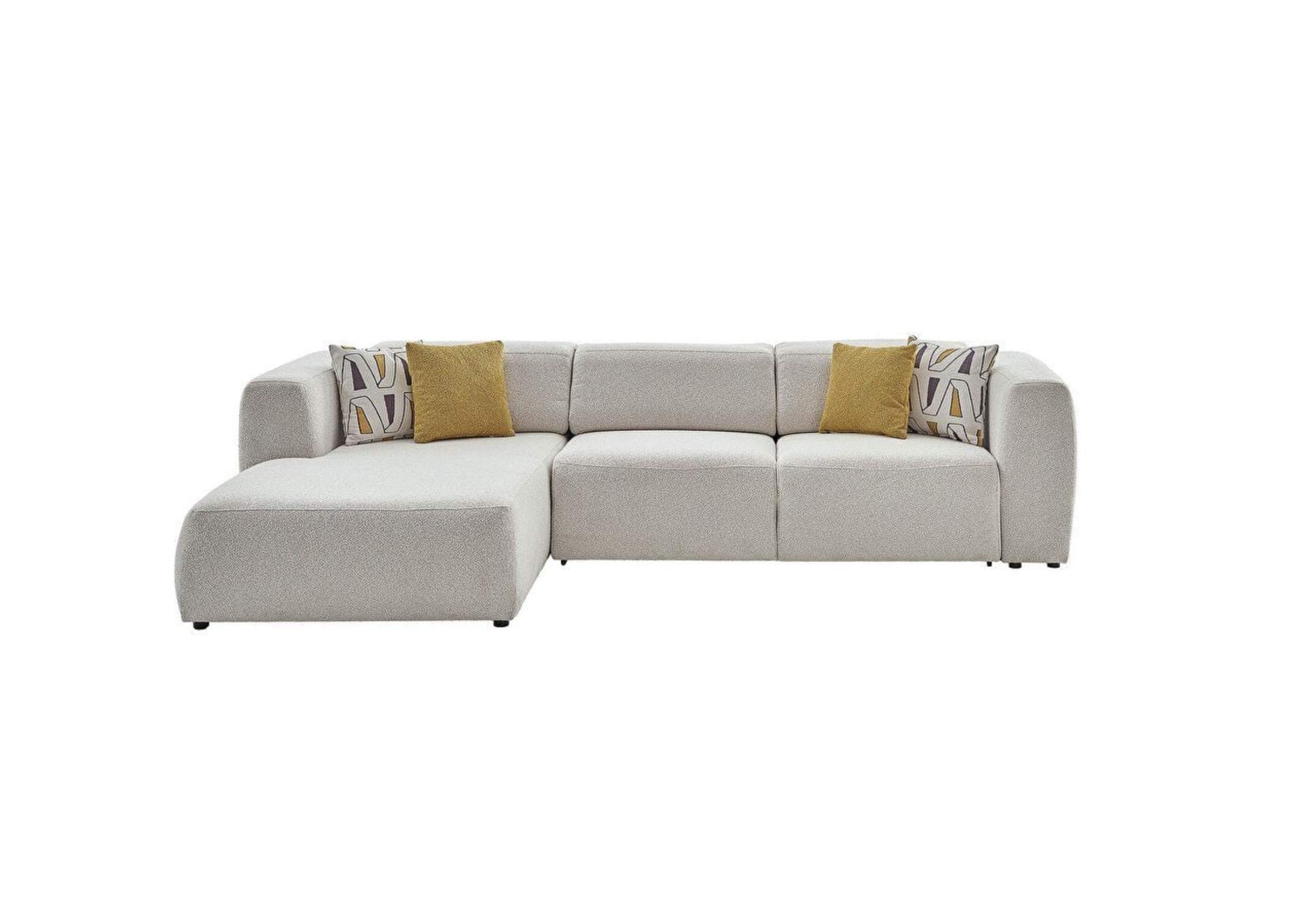 PICASSO LEFT FACING SECTIONAL - OSCAR WHITE - 5 PIECES image 3