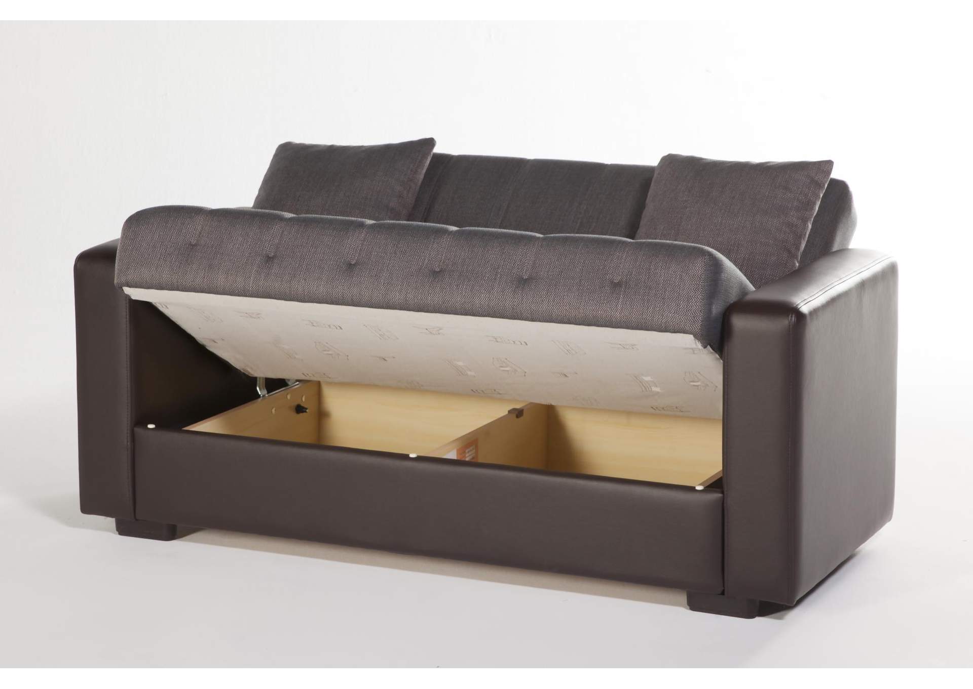 SIDNEY LOVE SEAT - BOLZONI BROWN - 2 PIECES image 1