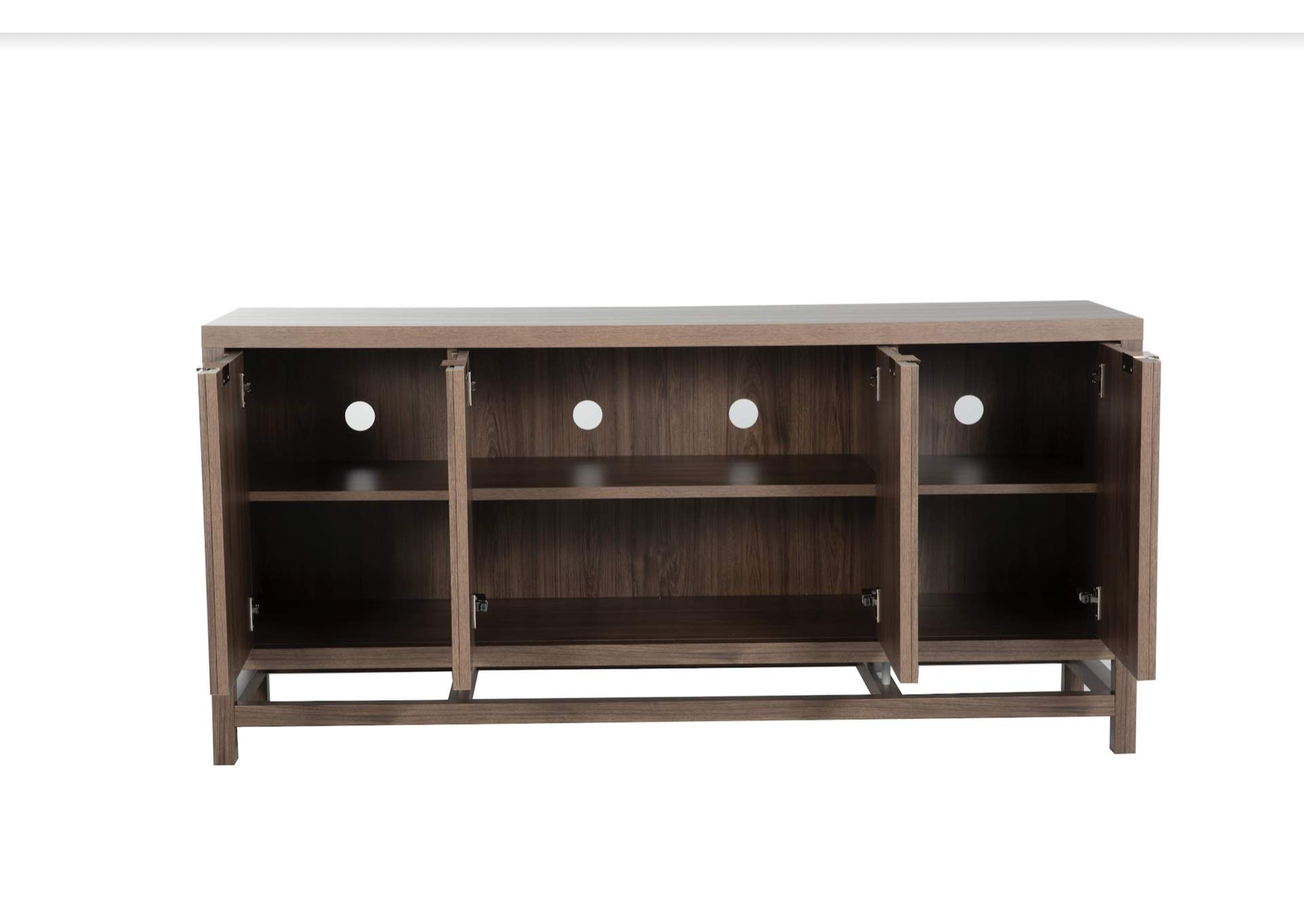 ARDEN 4 DOOR CONSOLE - ALEGRO WALNUT - 1 PIECE image 1