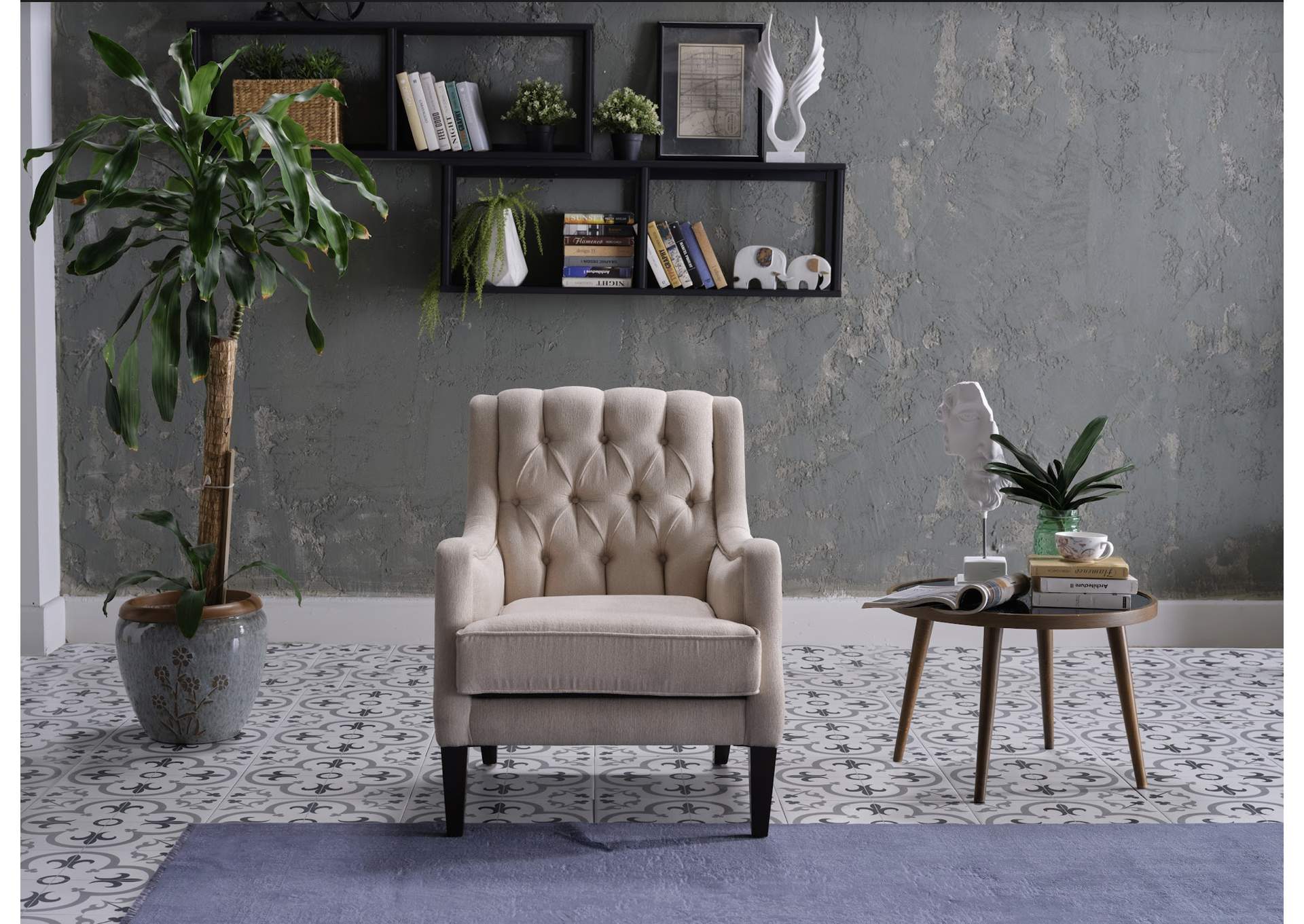 PEARLE ACCENT ARMCHAIR - PEARLE CREAM image 4